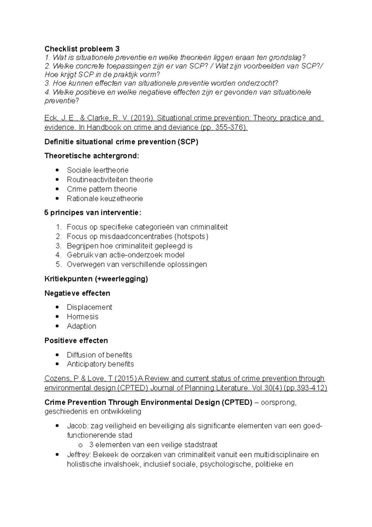 SCP en CPTED: Een Checklist voor Situational Crime Prevention Methoden ...