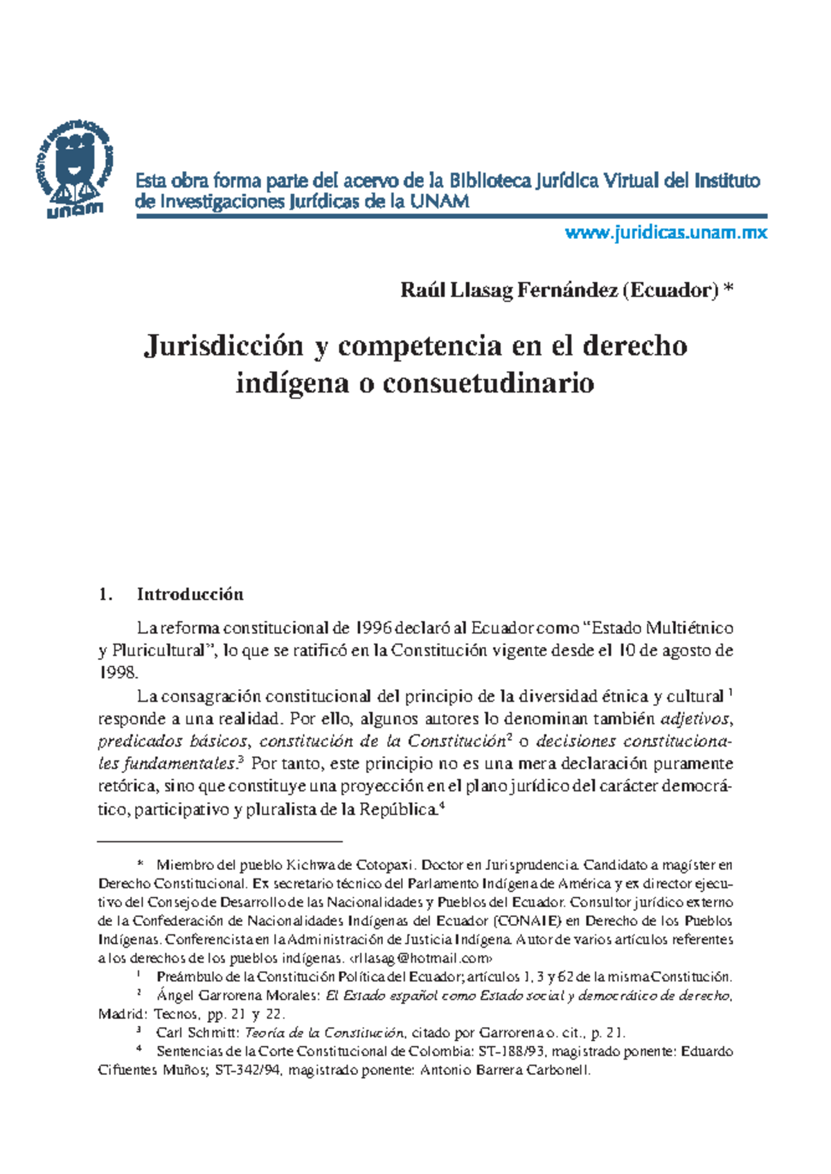Jurisdicción y Competencia en el Derecho Indígena en Ecuador - Studocu