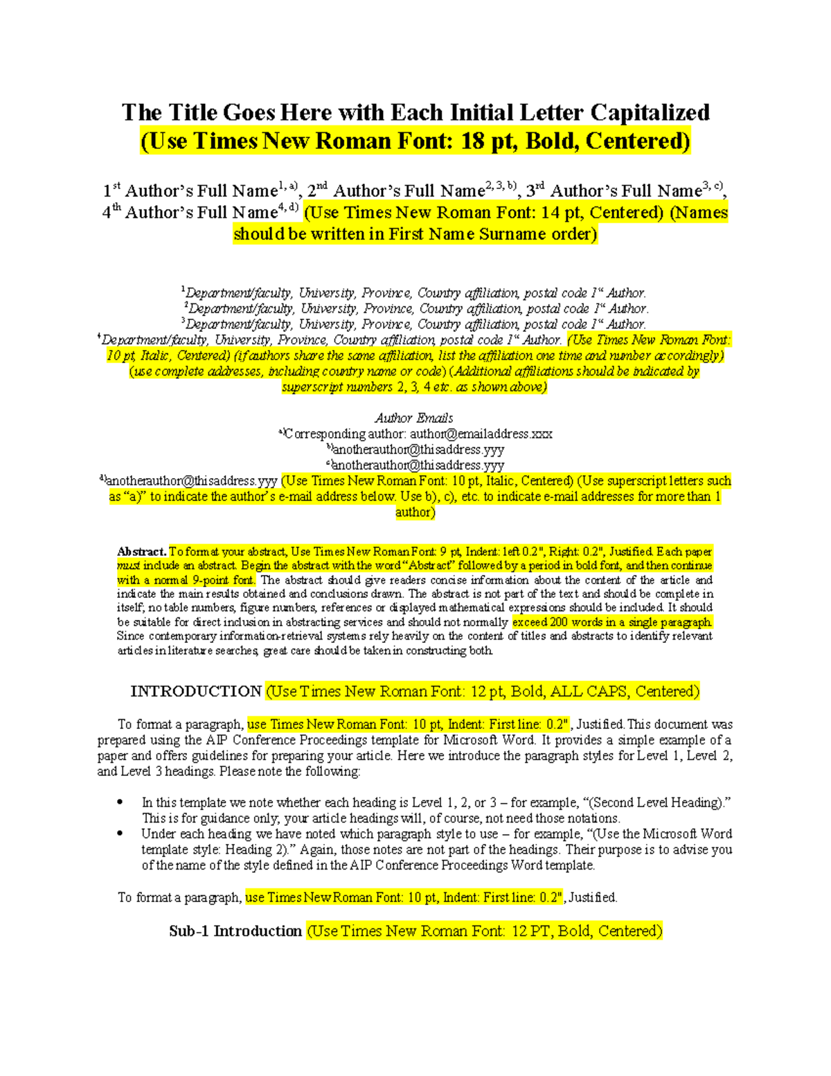 Template for Academic Paper Submission (Course Code: AIP) - Studocu