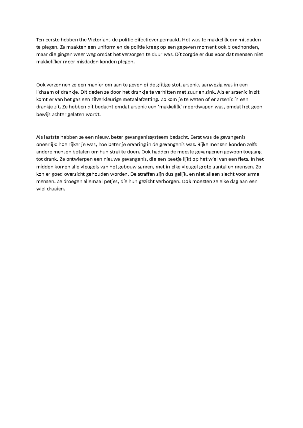 Engels CH1: Wat de Victoriaanse tijd voor ons heeft gedaan - Verslag ...