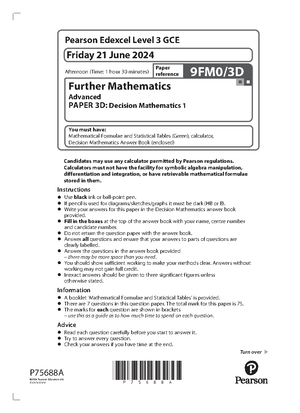 MATH20330 Final Exam Optimization in Economics - Autumn Trimester - Studocu