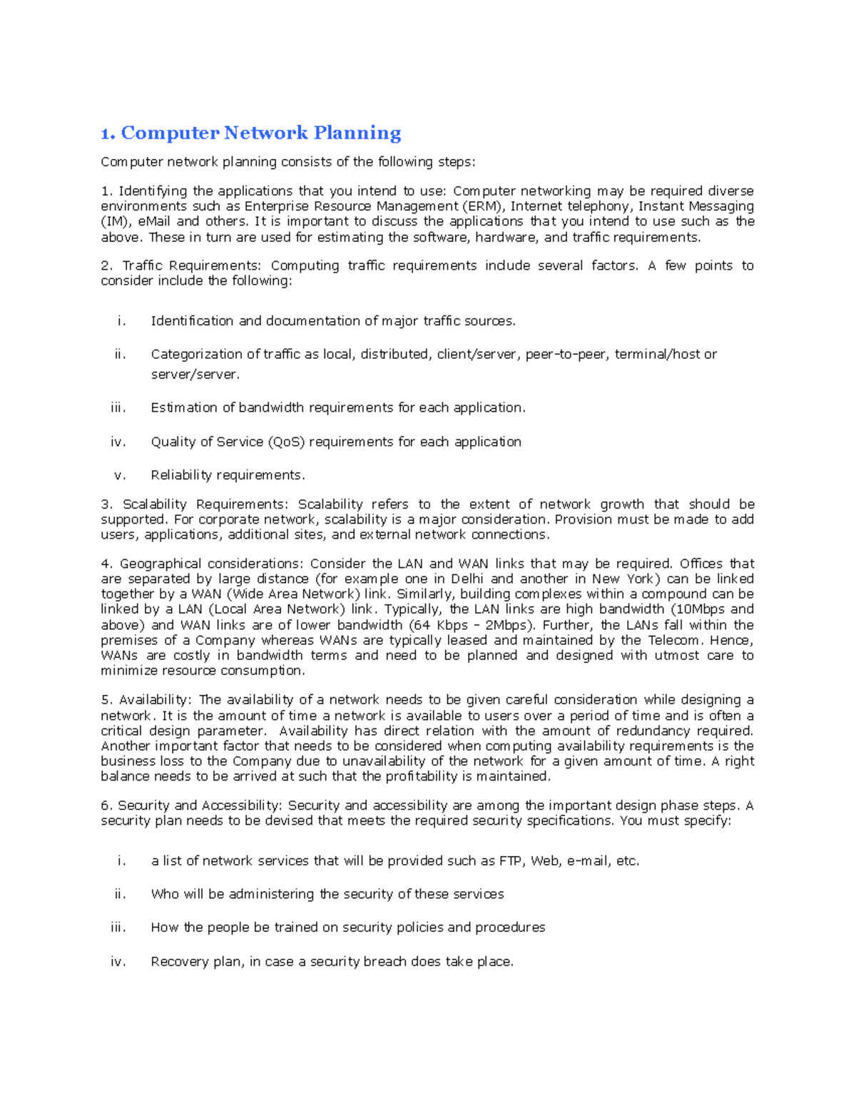 Computer Network Planning Strategies for Software Installation - Studocu
