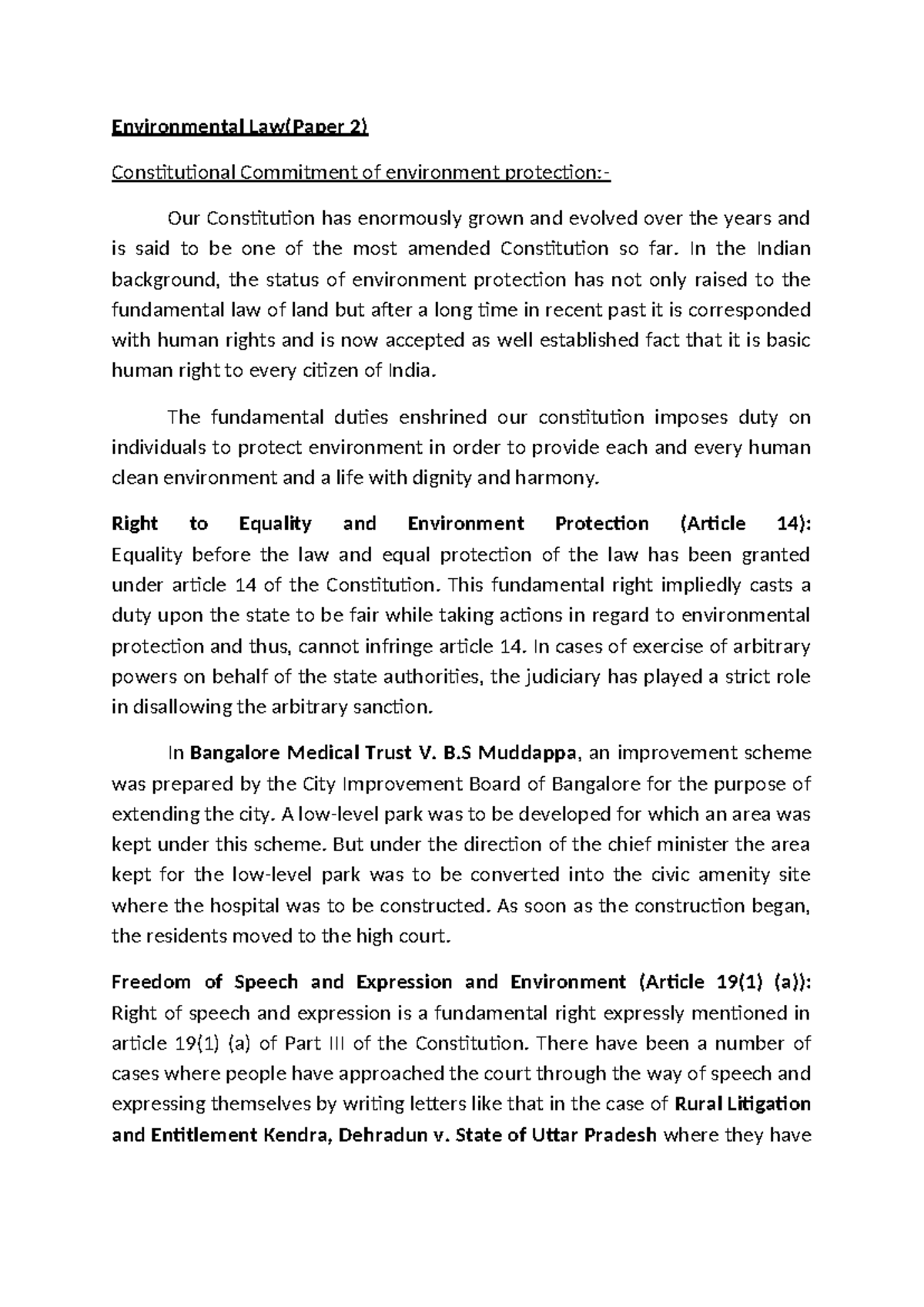 Constitutinal Provision OF Protect Environment - Environmental Law ...
