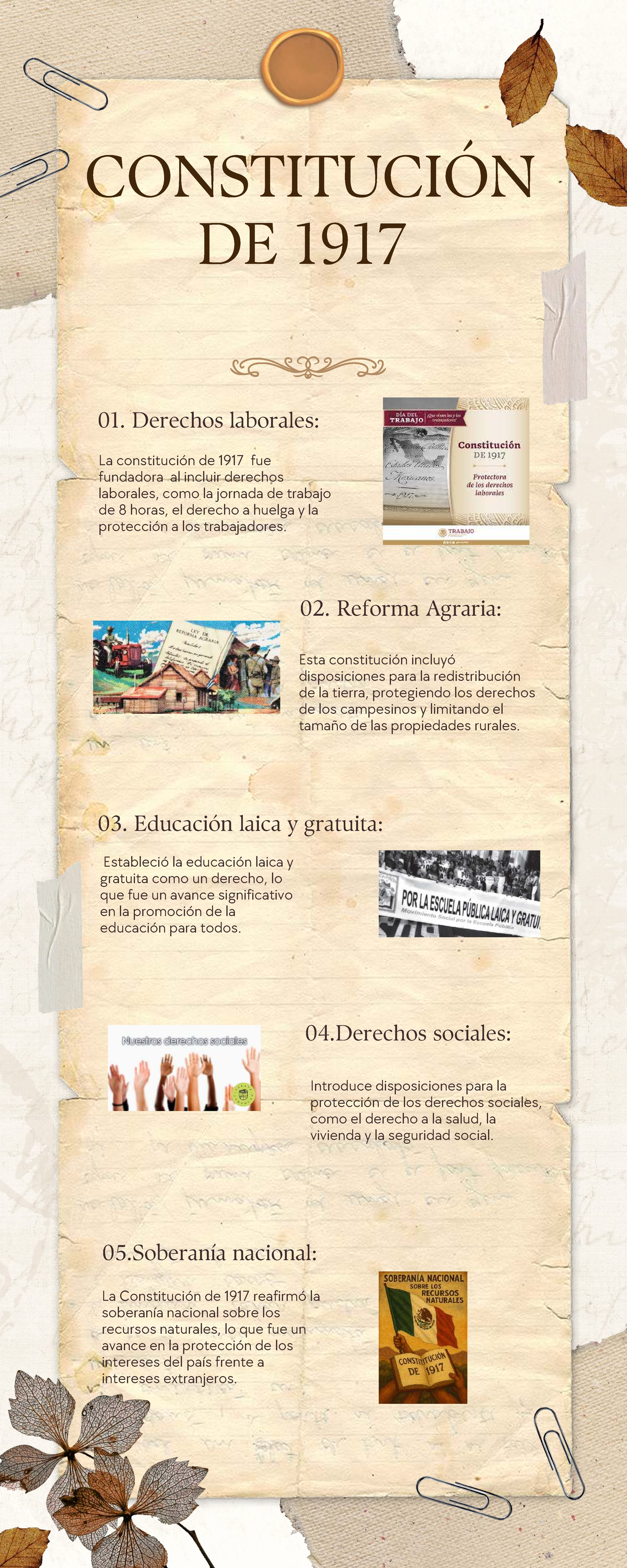 Caractersticas De La Constitucin De 1917 Historia #Infografia
