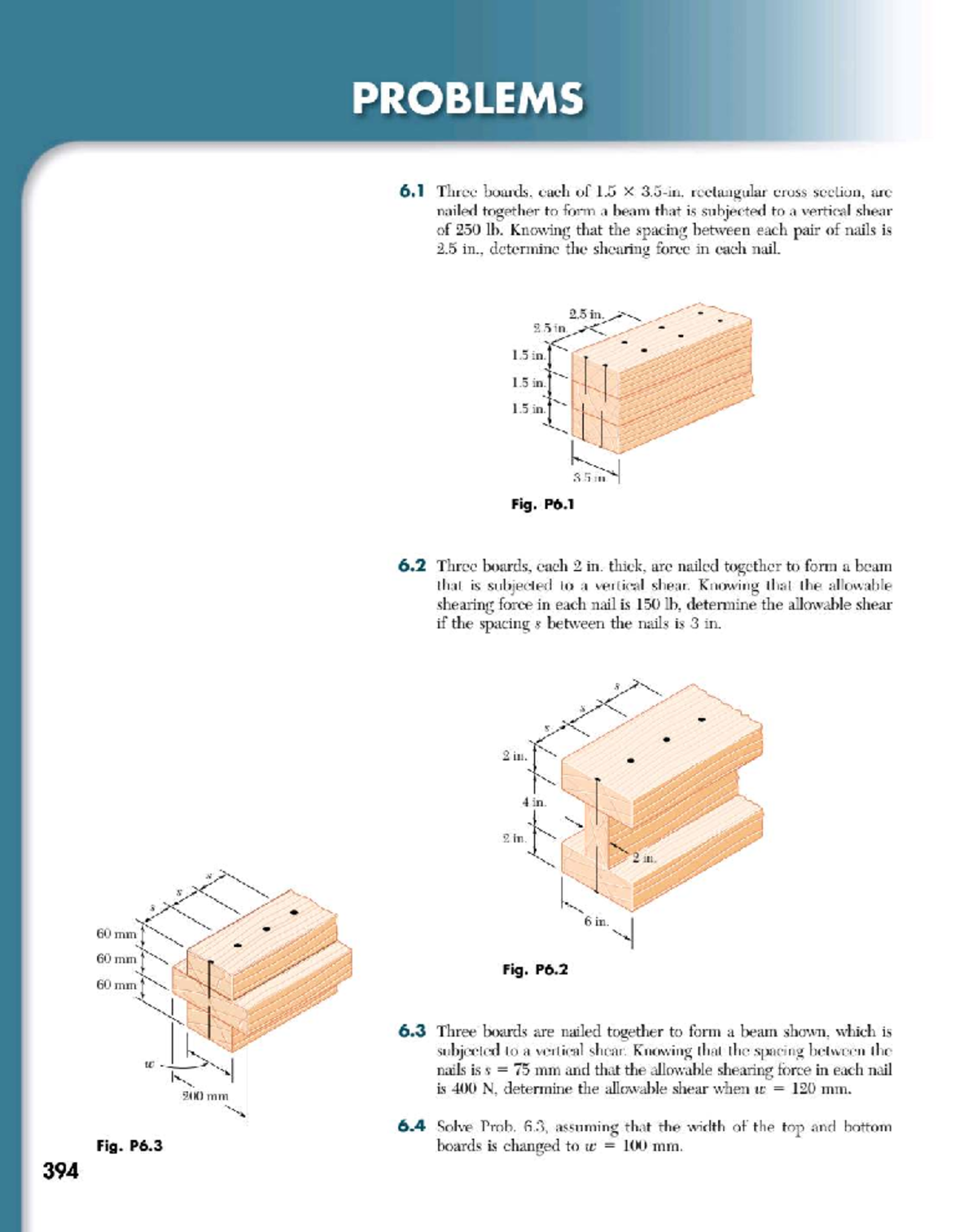 Mechanics of Materials 6th Ed. Beer: Shearing Stress Problems Solutions ...