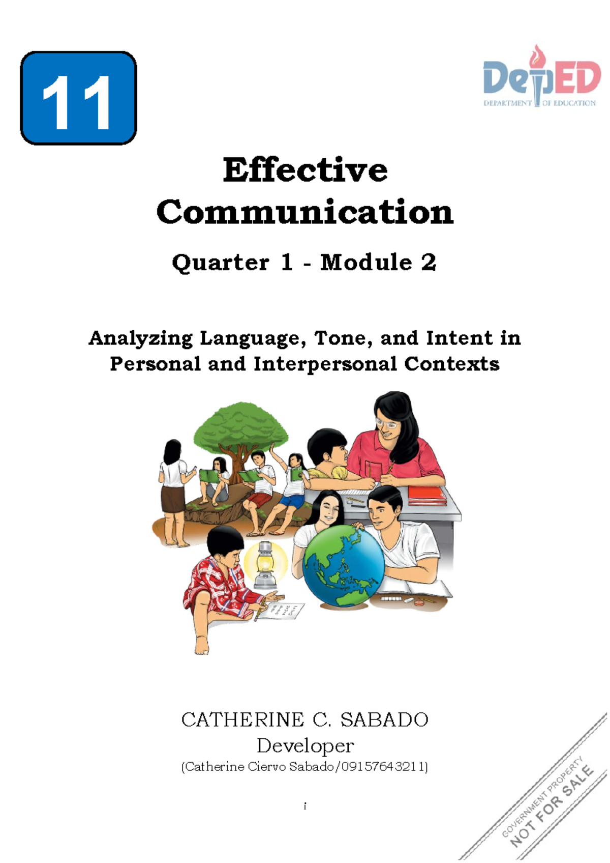 Effective Communication (Grade 11) Q1 Module 2: Analyzing Language ...