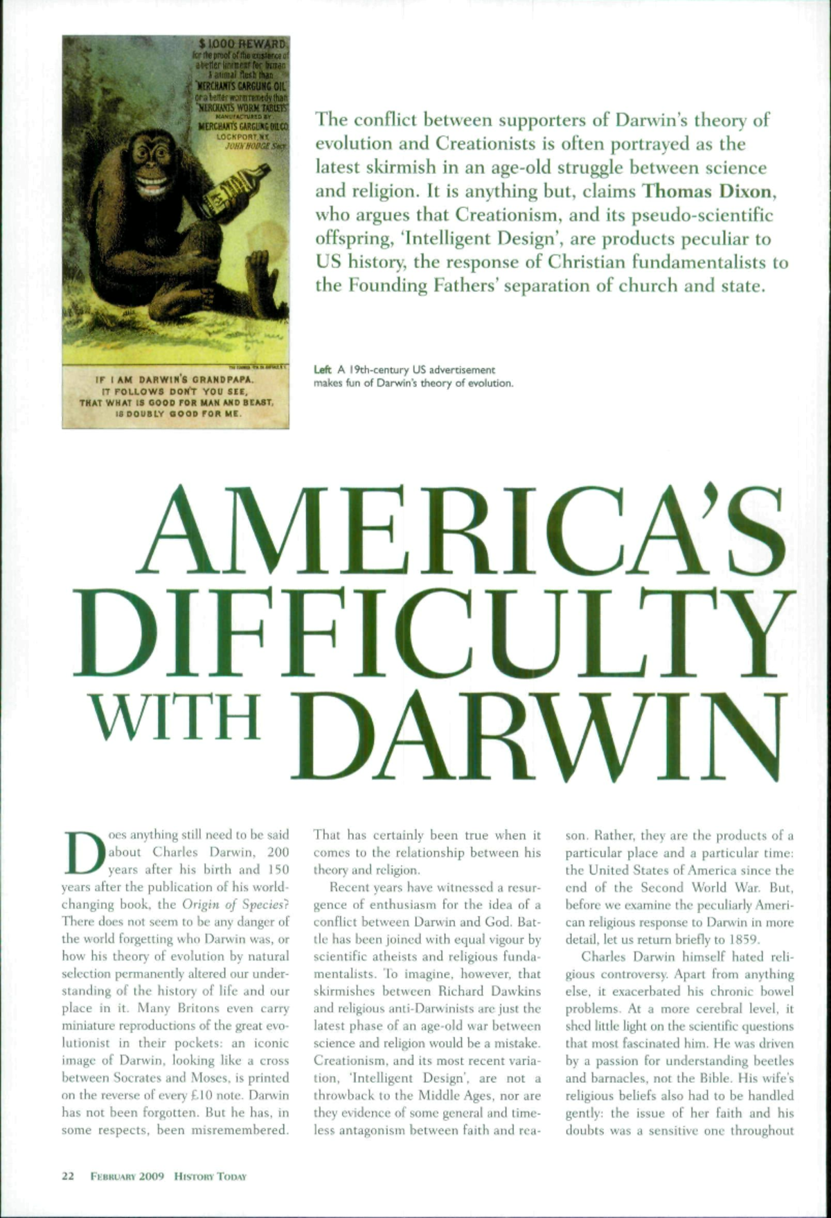 America's Struggle with Darwinism: The Intelligent Design Debate - Studocu