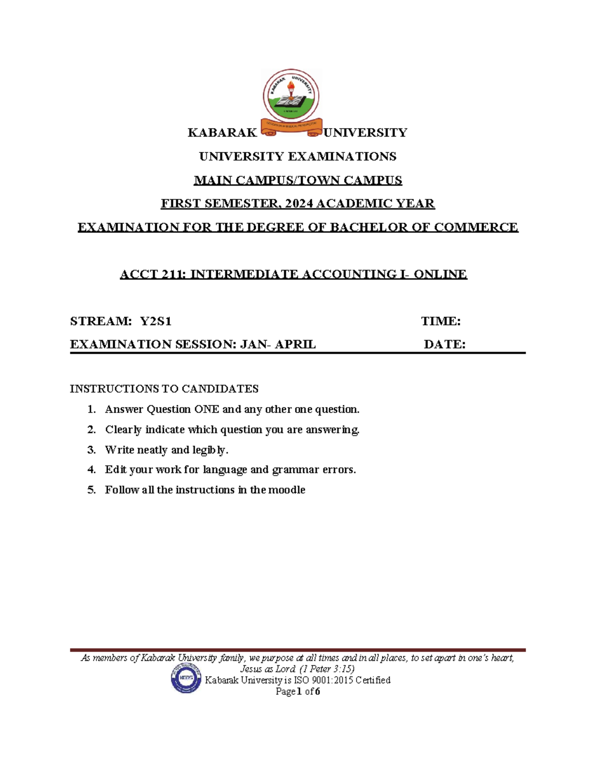 ACCT 211: Intermediate Accounting I - Final Exam Guidelines & Questions ...