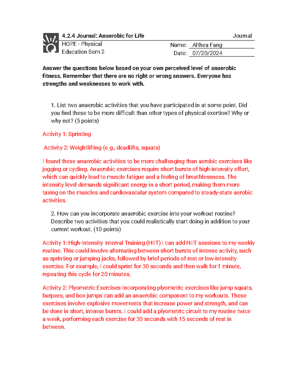 4.2.4 Journal - Anaerobic for Life (Journal) - 4.2 Journal 