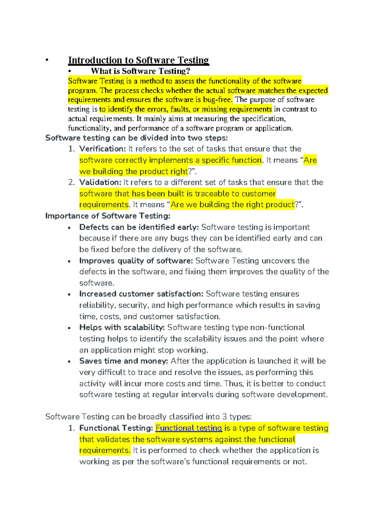 Module-5: Introduction to Software Testing Lecture Notes - Studocu