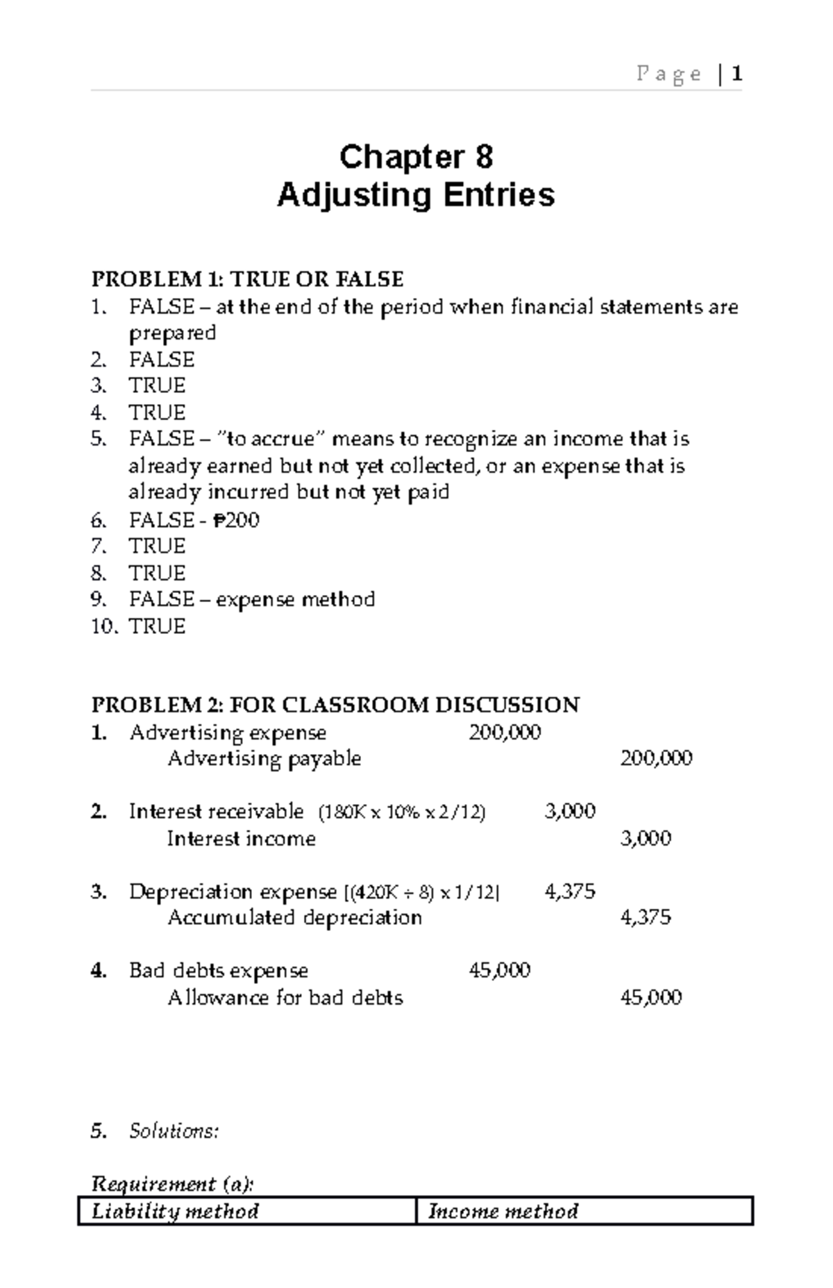 Chapter 8 Adjusting Entries in Financial Accounting (FA 101) - Studocu