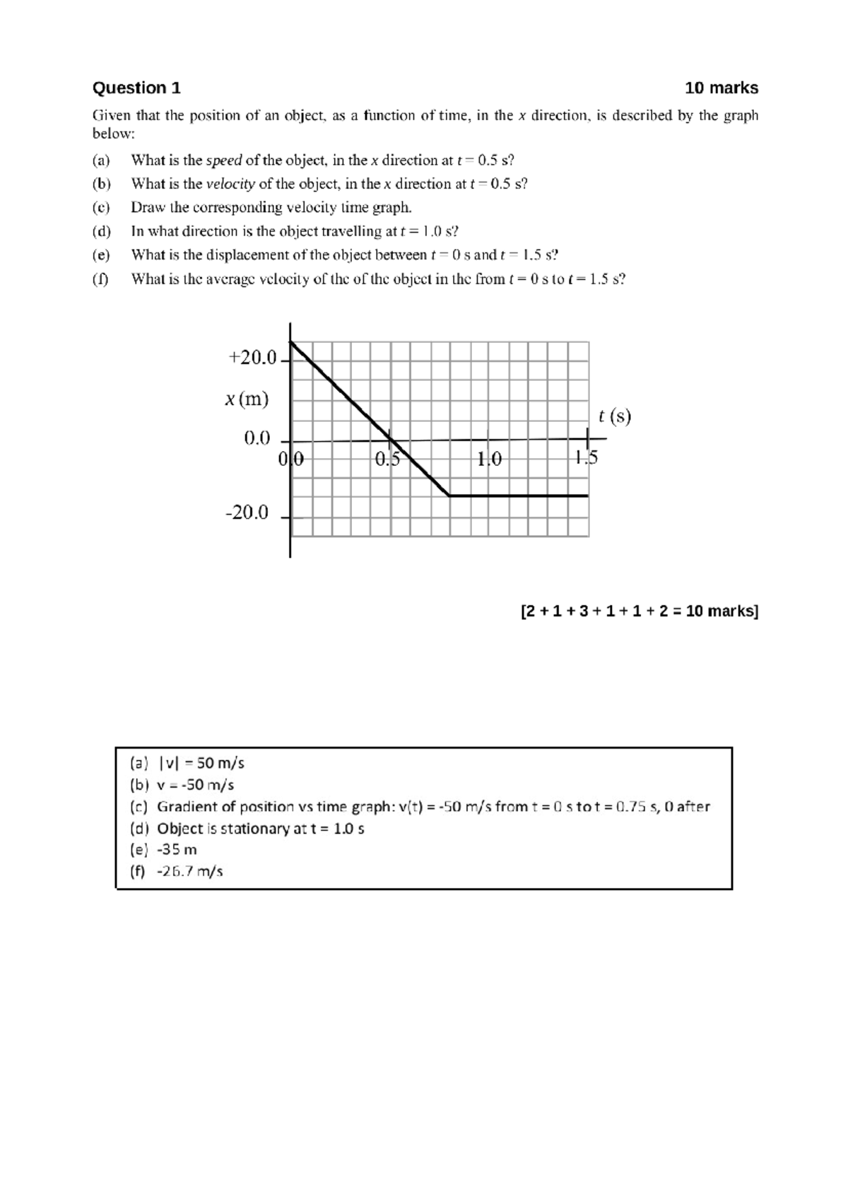 Motion and Forces Exam Solutions (PHYS101) - Studocu