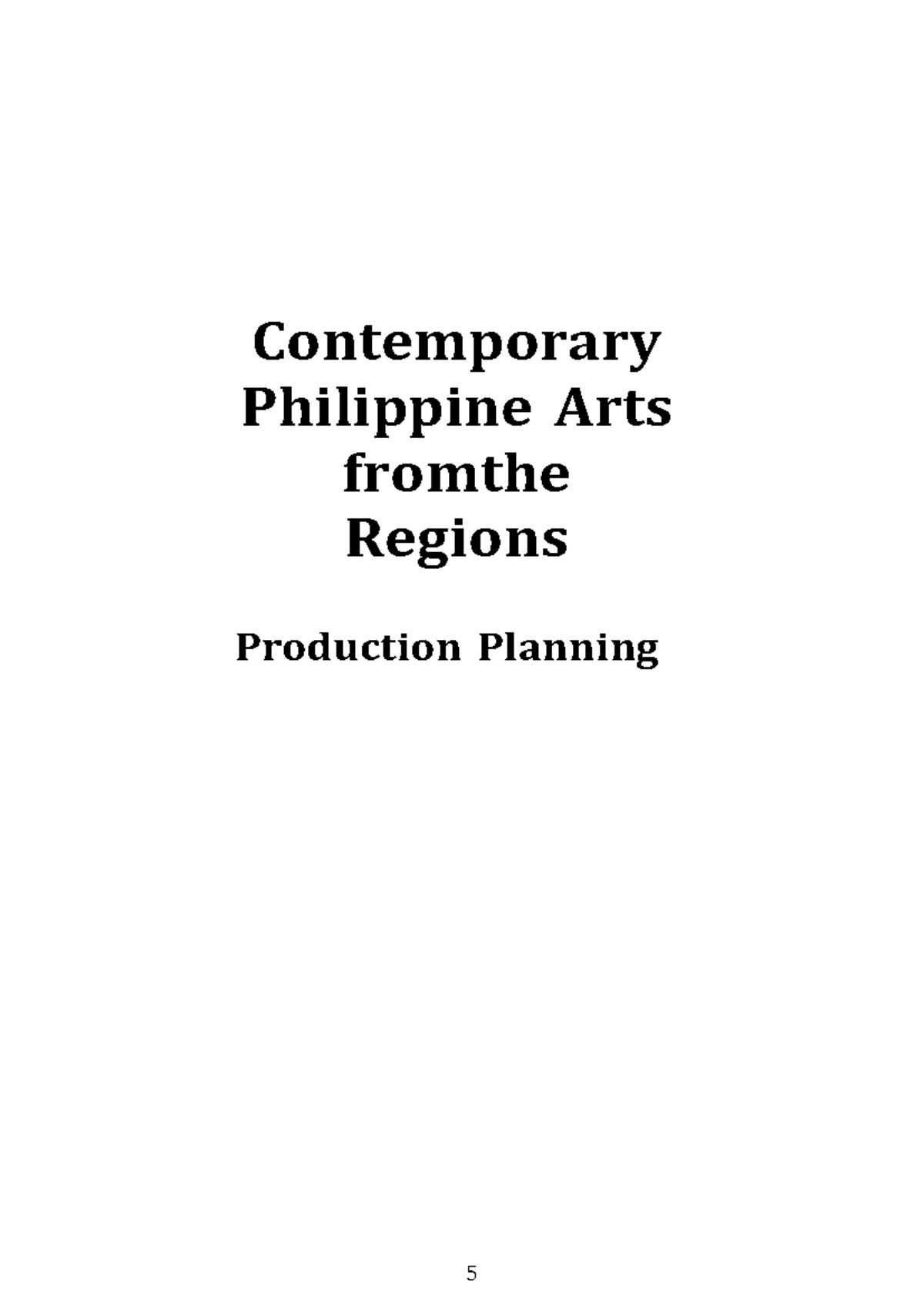 CPAR Production Planning: Concepts and Techniques for Art Creation ...