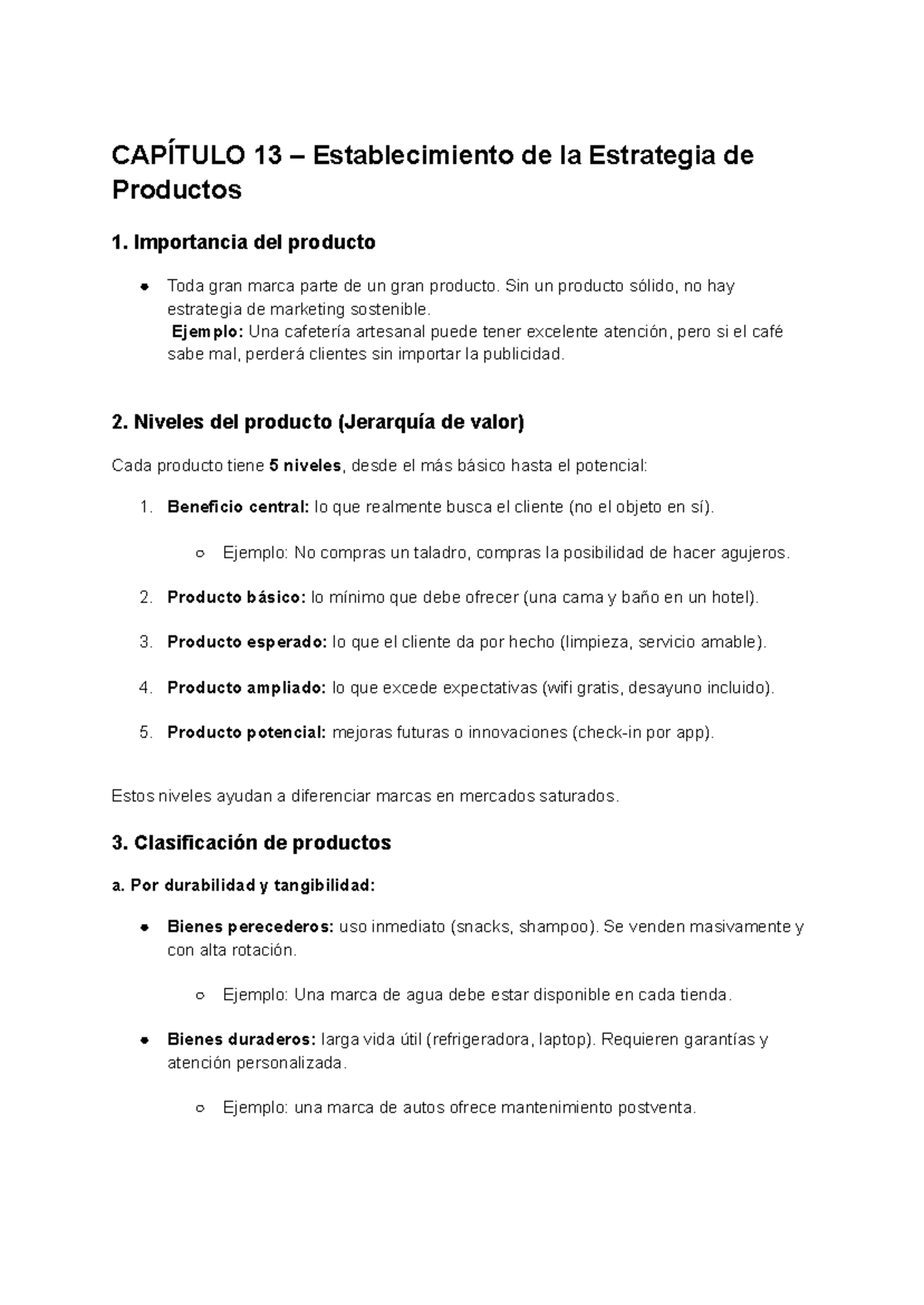 CAPÍTULO 13 y 16: Resumen de Estrategias de Productos y Precios - Studocu