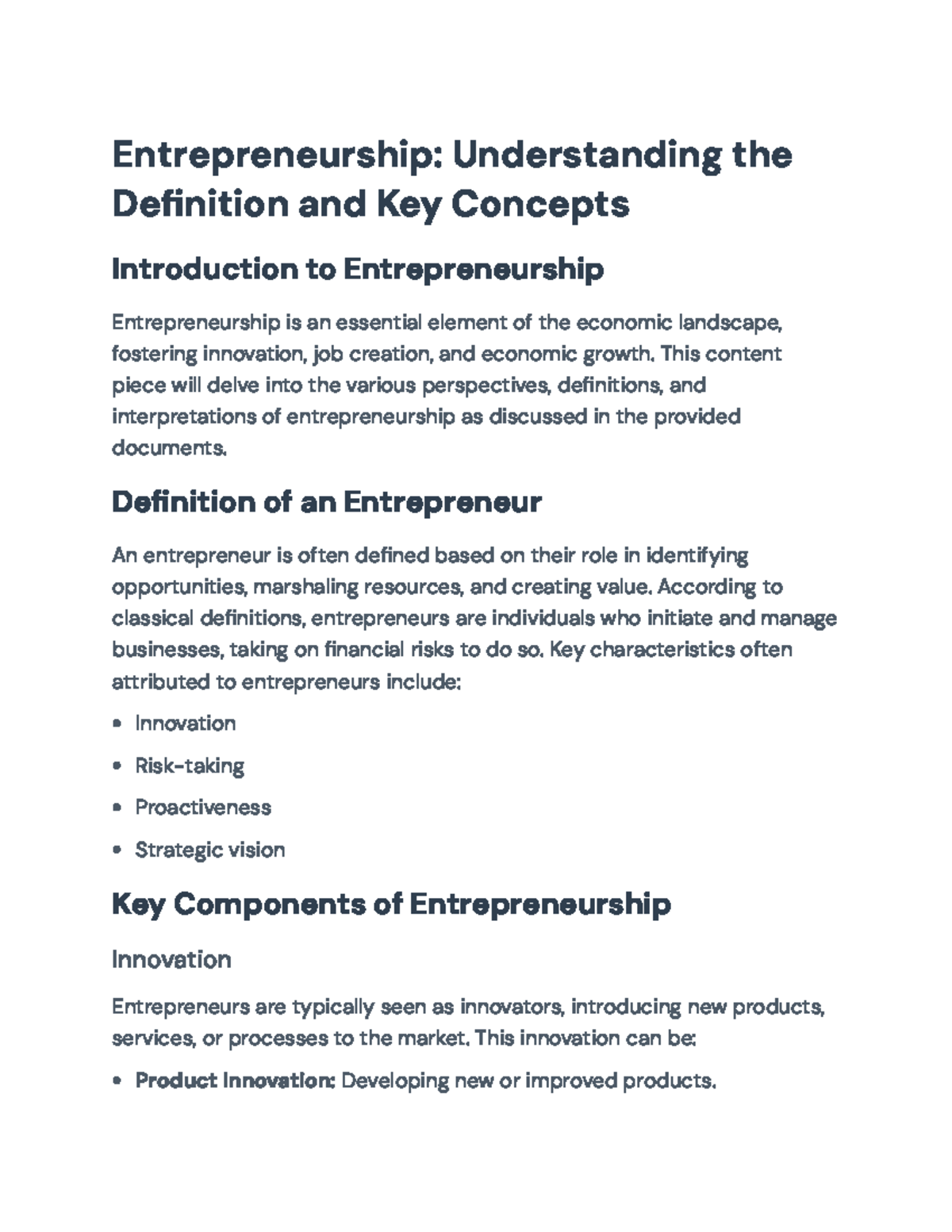 Midterm Exam Study Guide - Entrepreneurship Concepts (XYZ123) - Studocu
