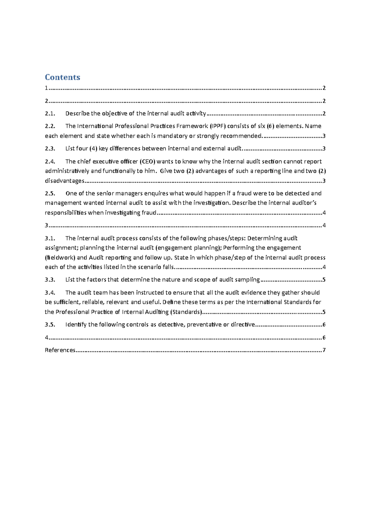 AUI2601 Internal Audit Assignment 02 Overview and Key Concepts - Studocu