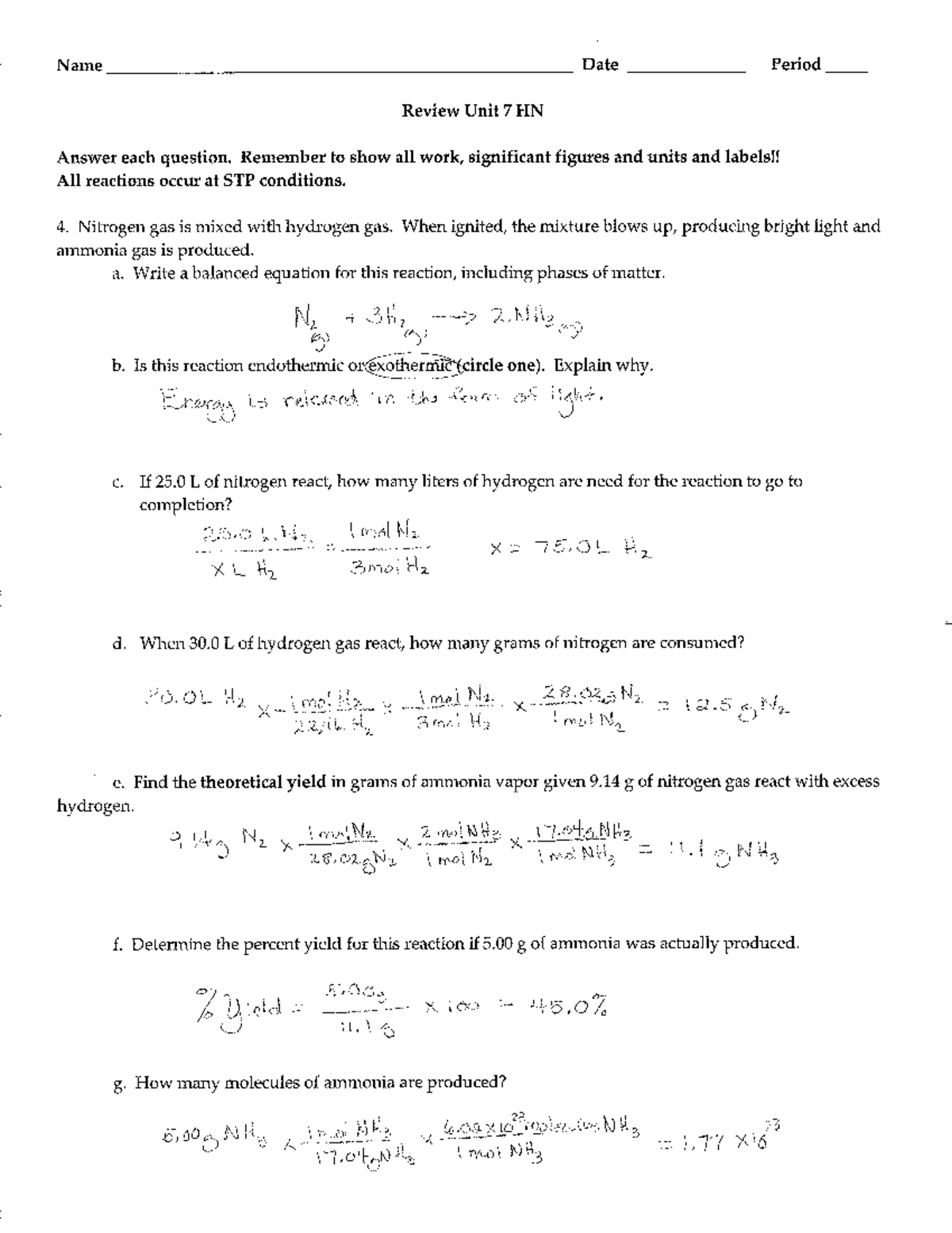 Unit 7 Review Guide for HN - Key Concepts & Important Notes - Studocu