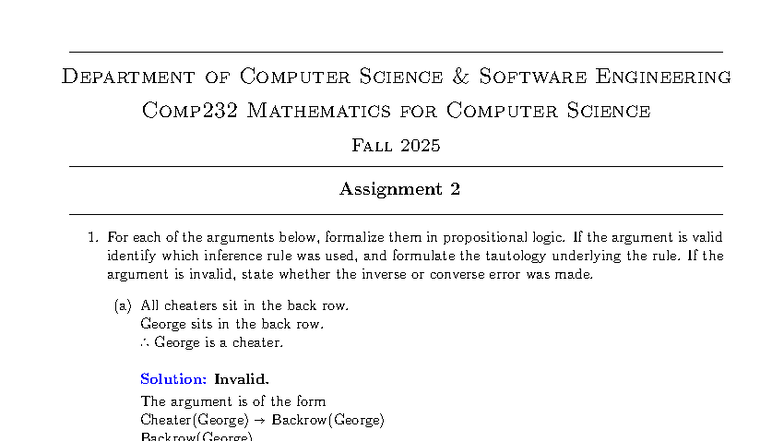 Comp232 Software Engineering Fall 2025 Assignment 2 Solutions - Studocu
