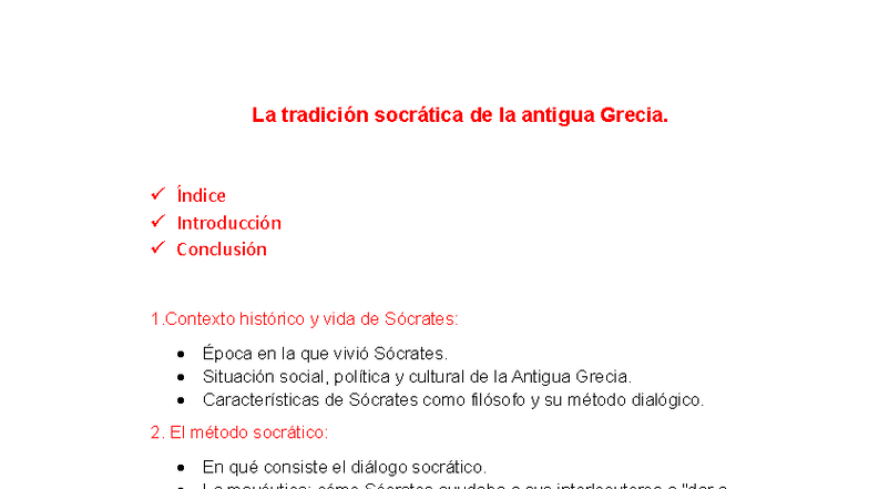 La Tradición Socrática en la Antigua Grecia: Un Estudio Profundo - Studocu