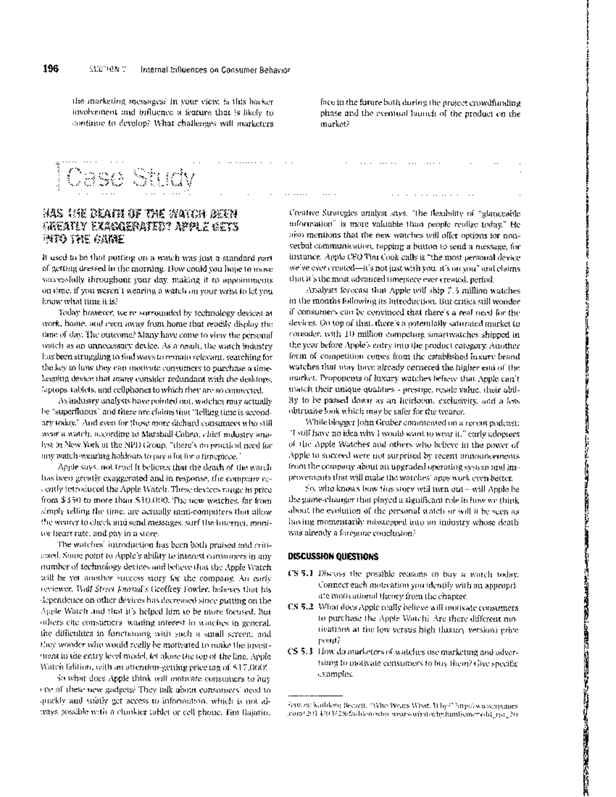 1 - summ - 196 SECTION 2 Internal Influences on Consumer Behavior the ...