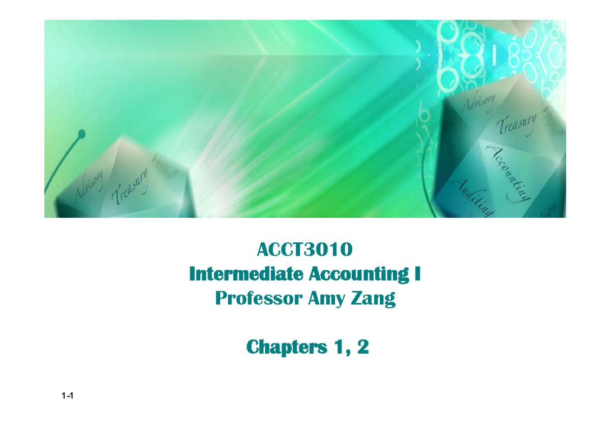 ACCT 101 - Lecture Notes on Financial Reporting (Chapters 1-2) - Studocu
