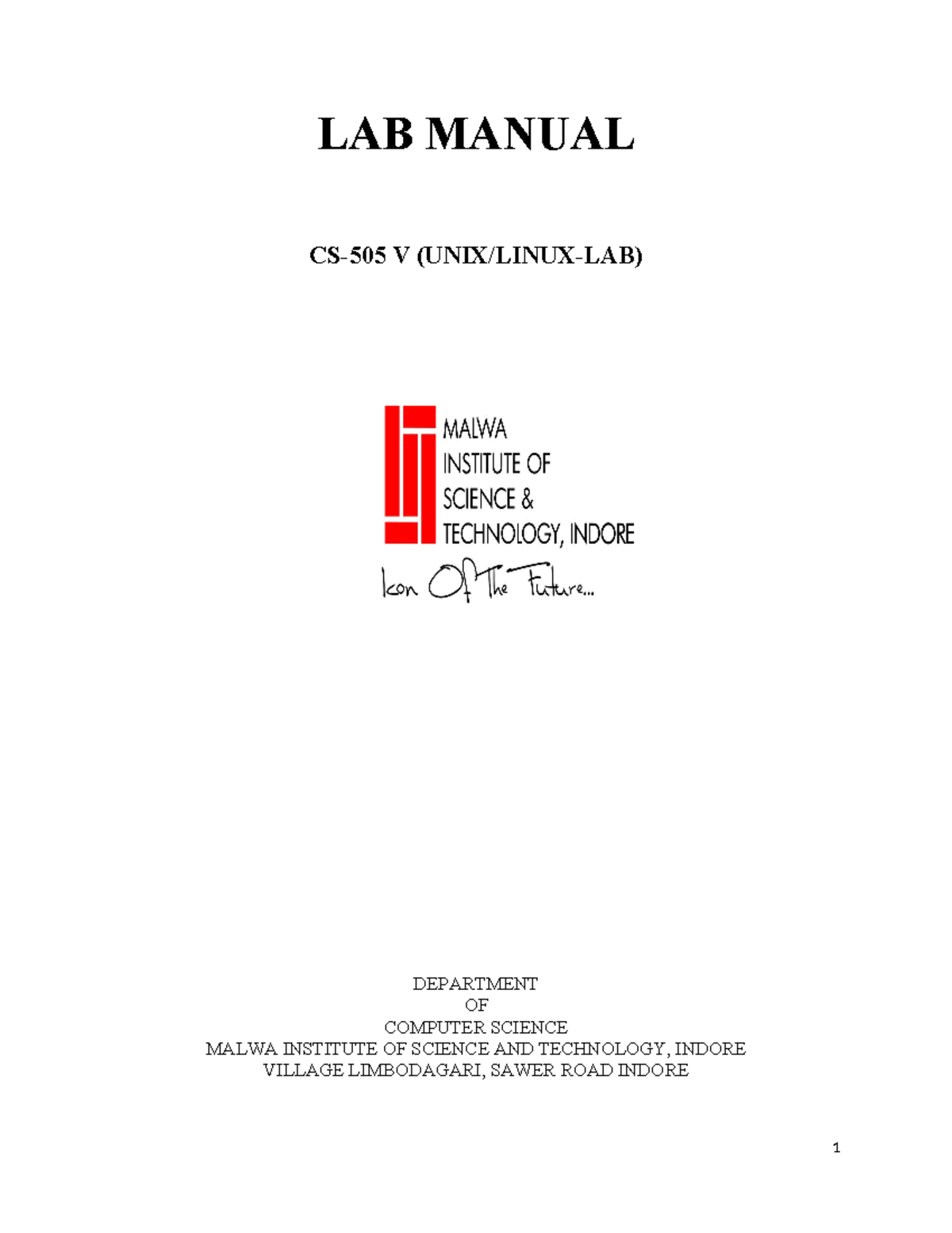 Linux LAB Manual: Operating System Experiments (CS101) - Studocu