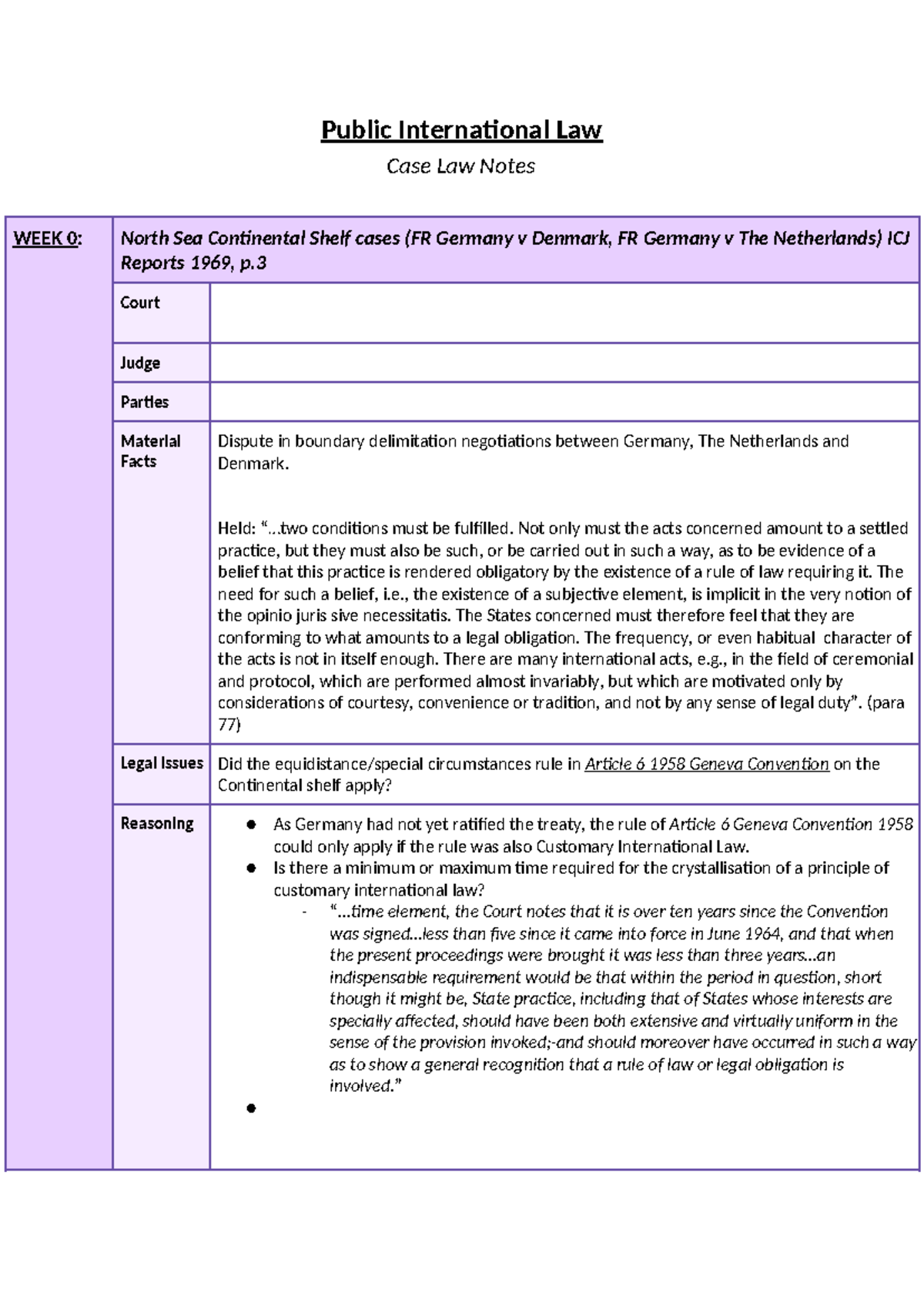 PIL Case Law Notes: Key Decisions and Legal Principles Analysis - Studocu