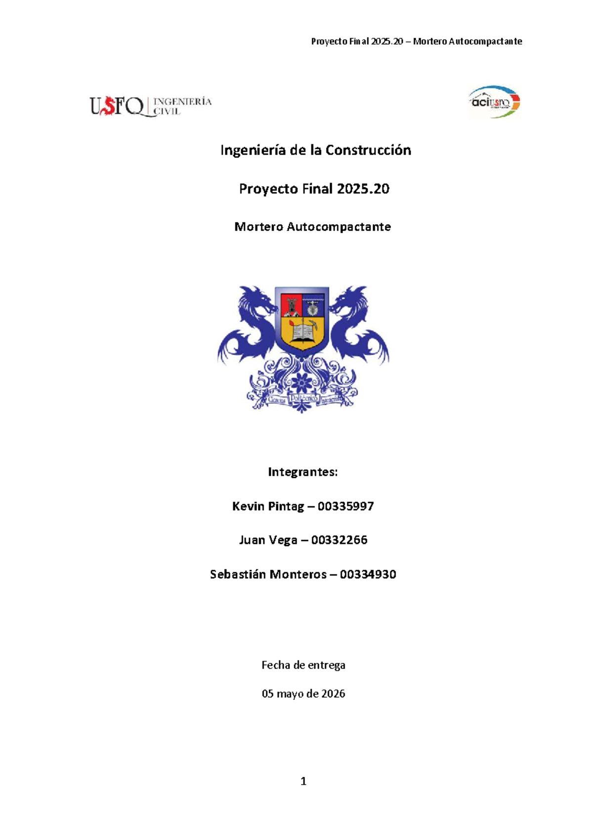 Proyecto Final 2025.20: Análisis y Dosificación de Mortero Autocompactante - Document Preview