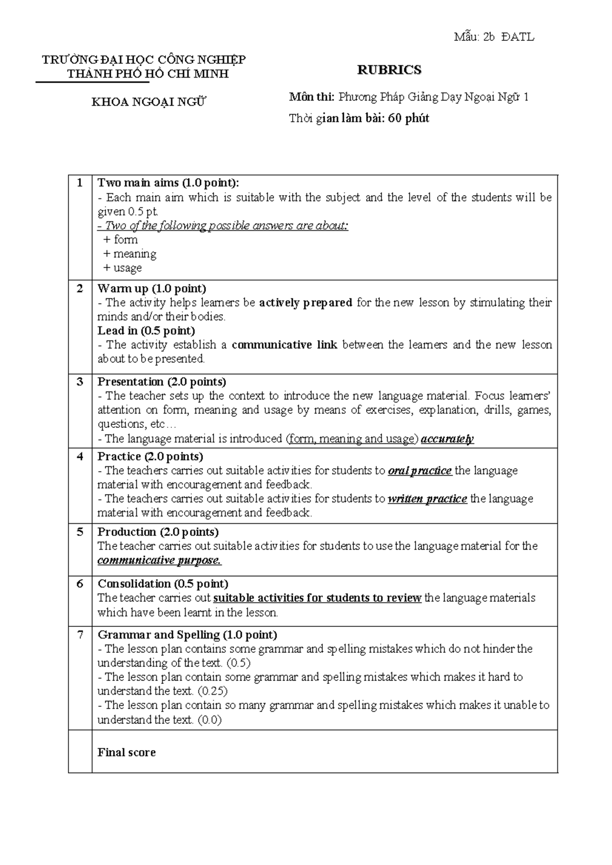 Rubric for Lesson Plan PPGD1 2024: Key Components and Tips - Studocu