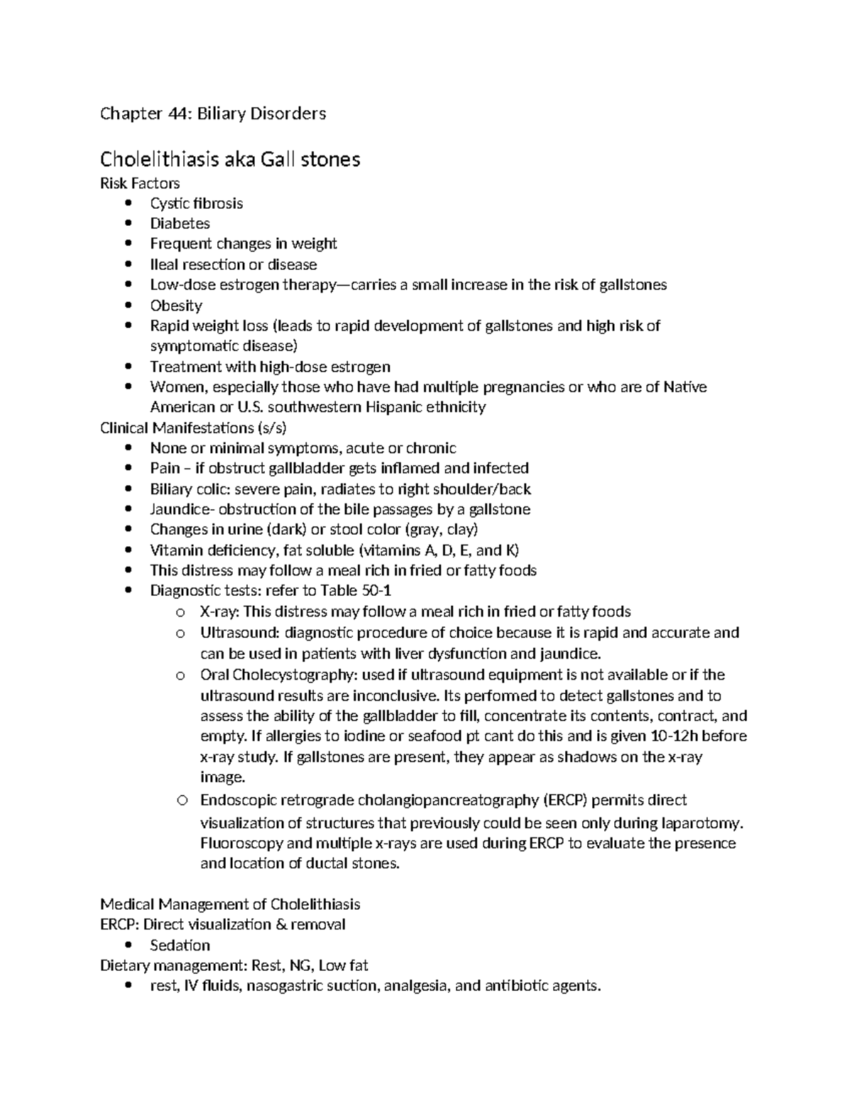 Test#3 material - Chapter 44: Biliary Disorders Cholelithiasis aka Gall ...