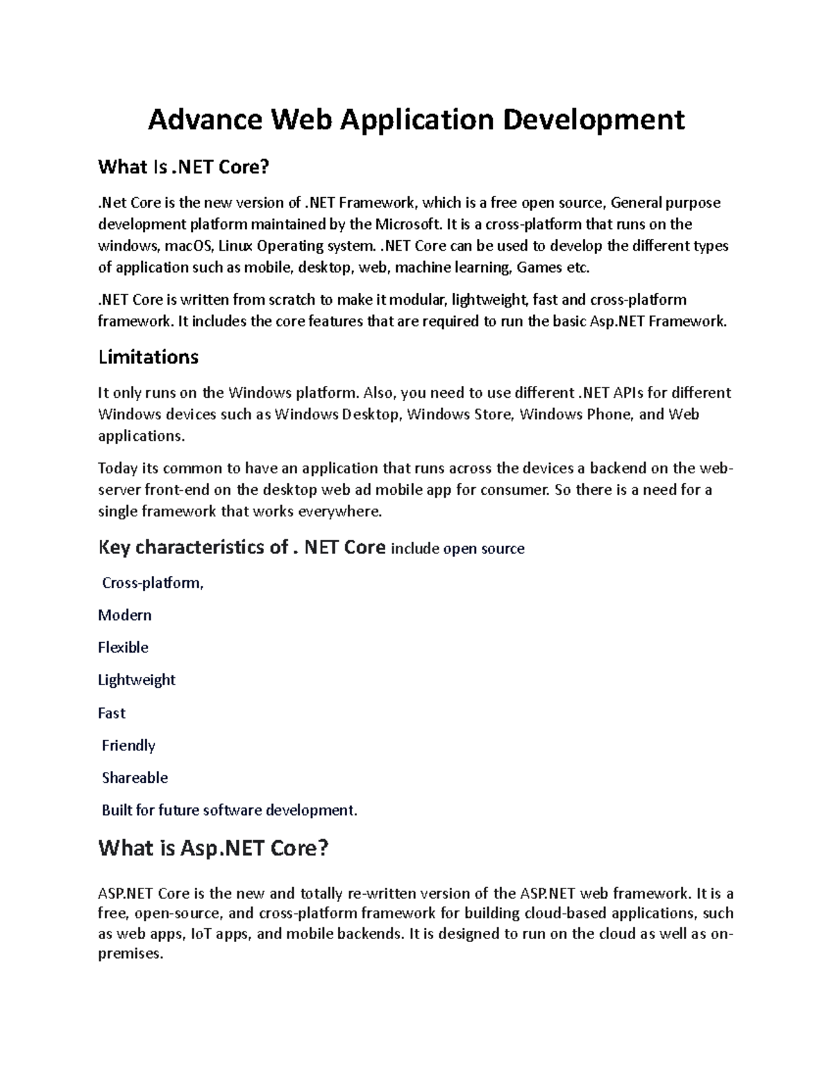 Advanced Web Application Development (Course Code: AWD 1) Notes - Studocu