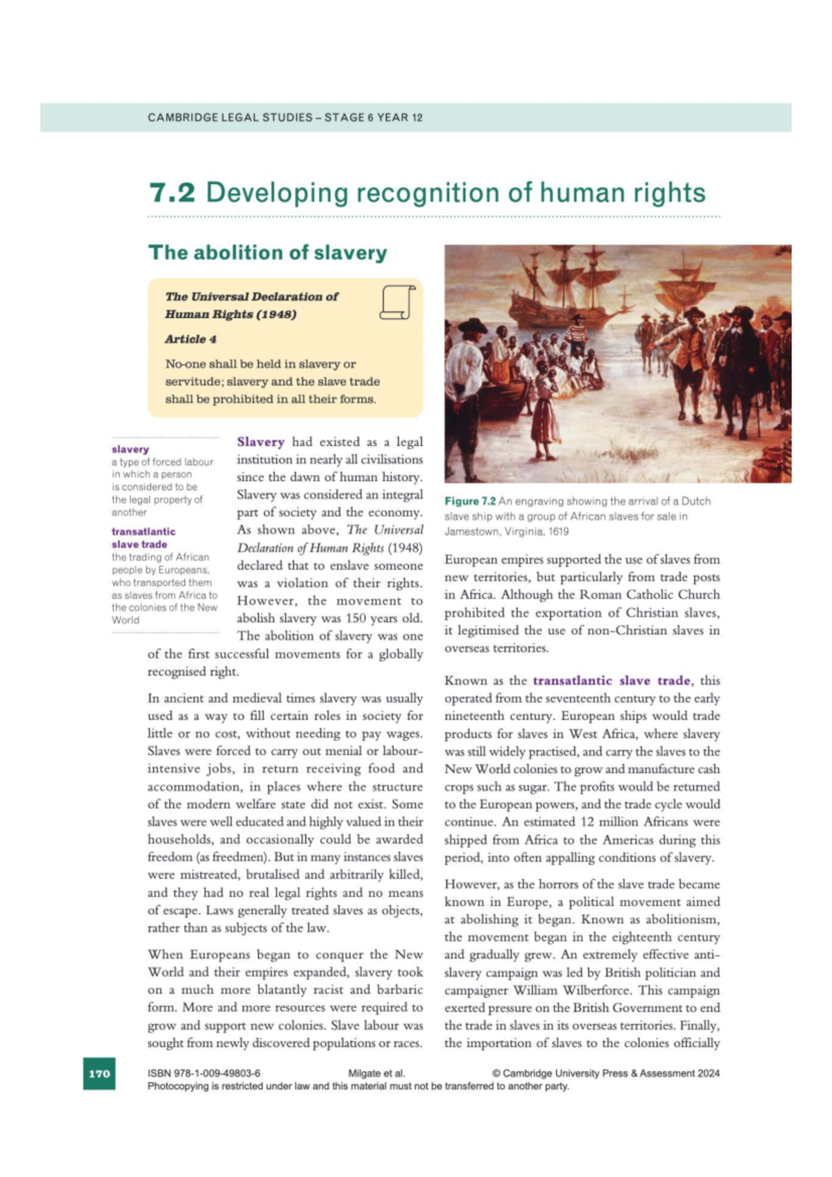 CAMBRIDGE LEGAL STUDIES STAGE 6 YEAR 12 CHAPTER 7: Human Rights and the ...