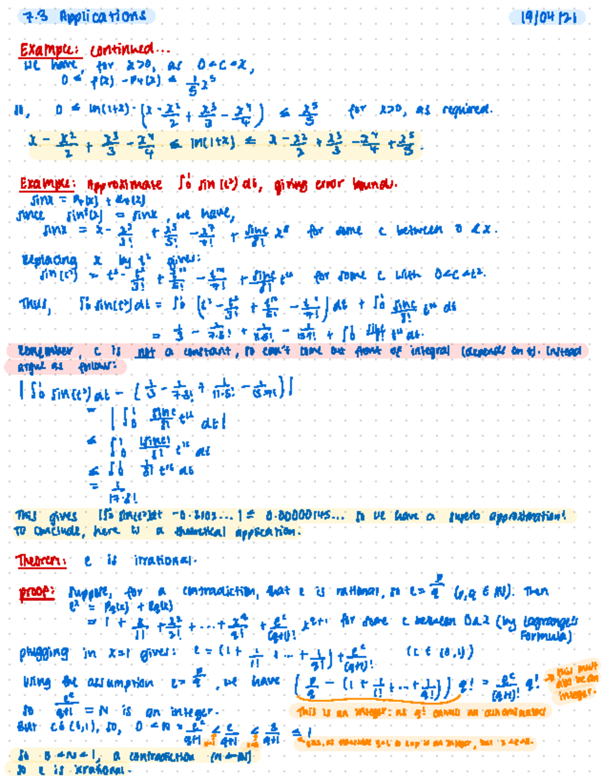 Applications of calculus in real-world problems: Notes from week 1 ...
