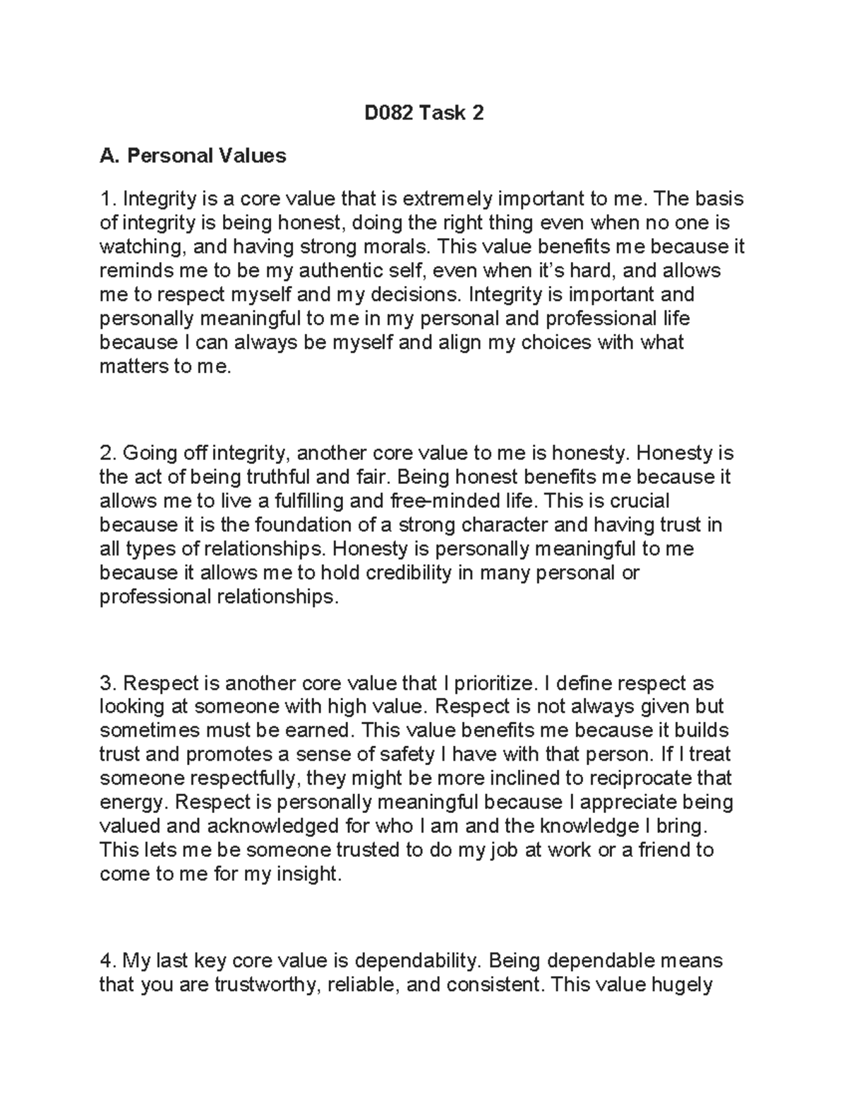 D082 Task 2 - D082 Emotional and Cultural Intelligence Passed - D082 ...