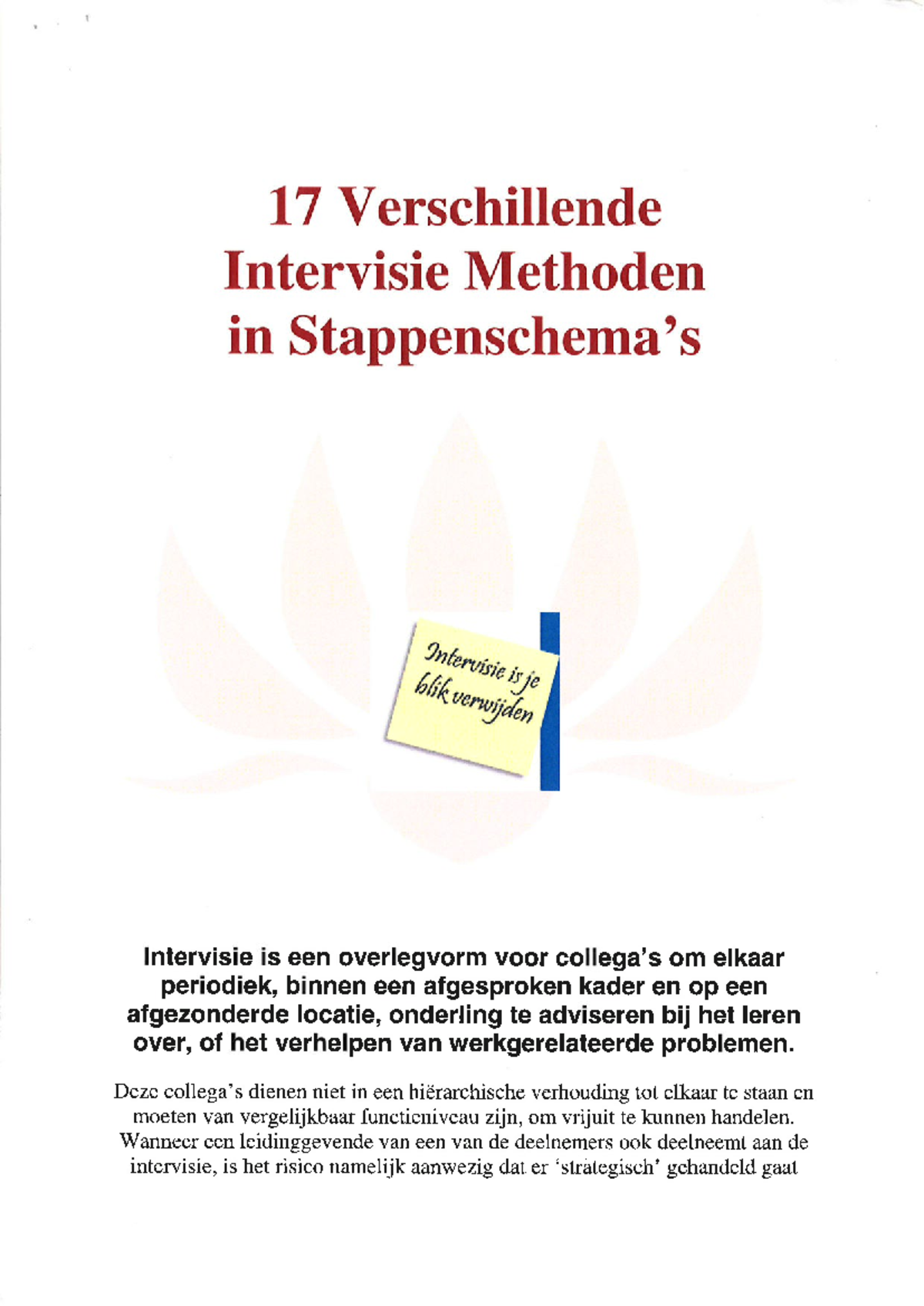 17 Verschillende Intervisie Methoden: Een Overzicht en Toepassingen ...