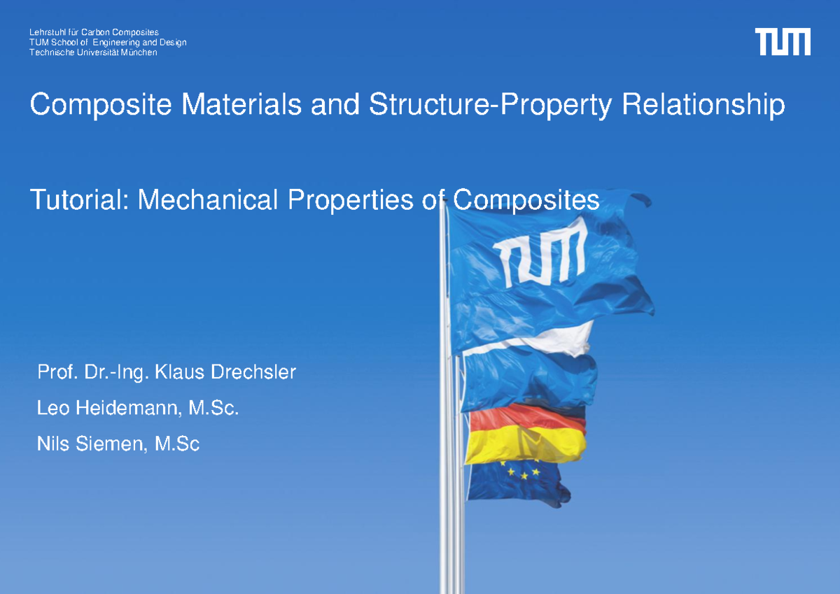 WS2024/25 Tutorial: Mechanical Properties of Composites - Studocu