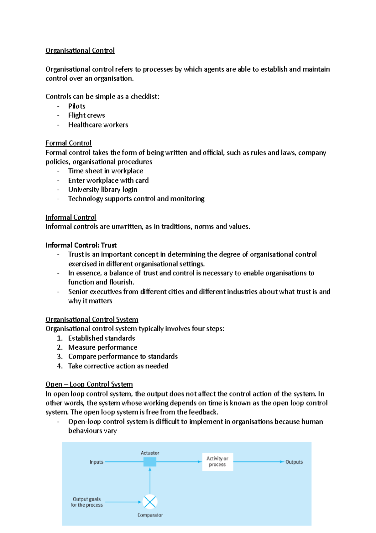 Business Management Week 9 MG1051 Organisational Behaviour and Analysis ...