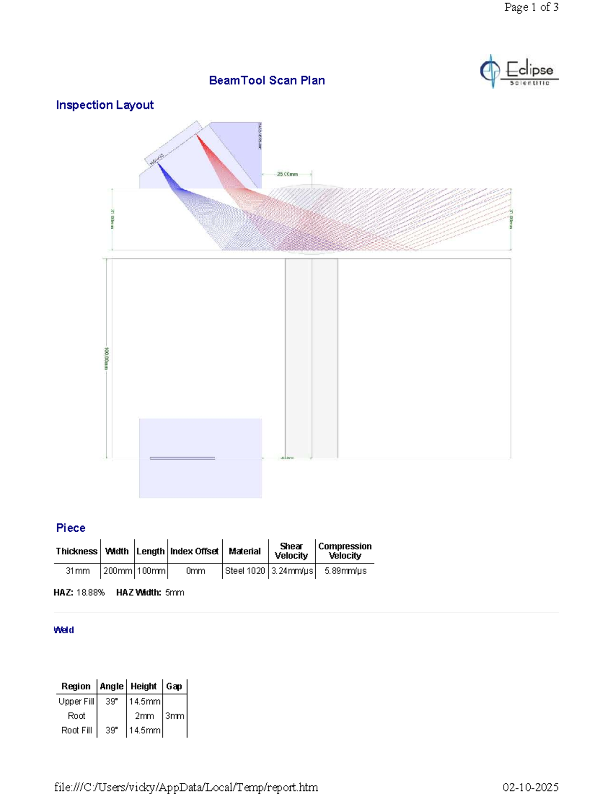 PAUT Scan Data - Inspection Layout and Beamset Configurations - Studocu