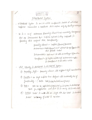Unit 1 DS - Unit 1 notes of Distributed System. - Distributed System ...