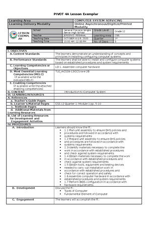 CSS 12 LE WEEK3A - notes - PIVOT 4A Lesson Exemplar Learning Area ...