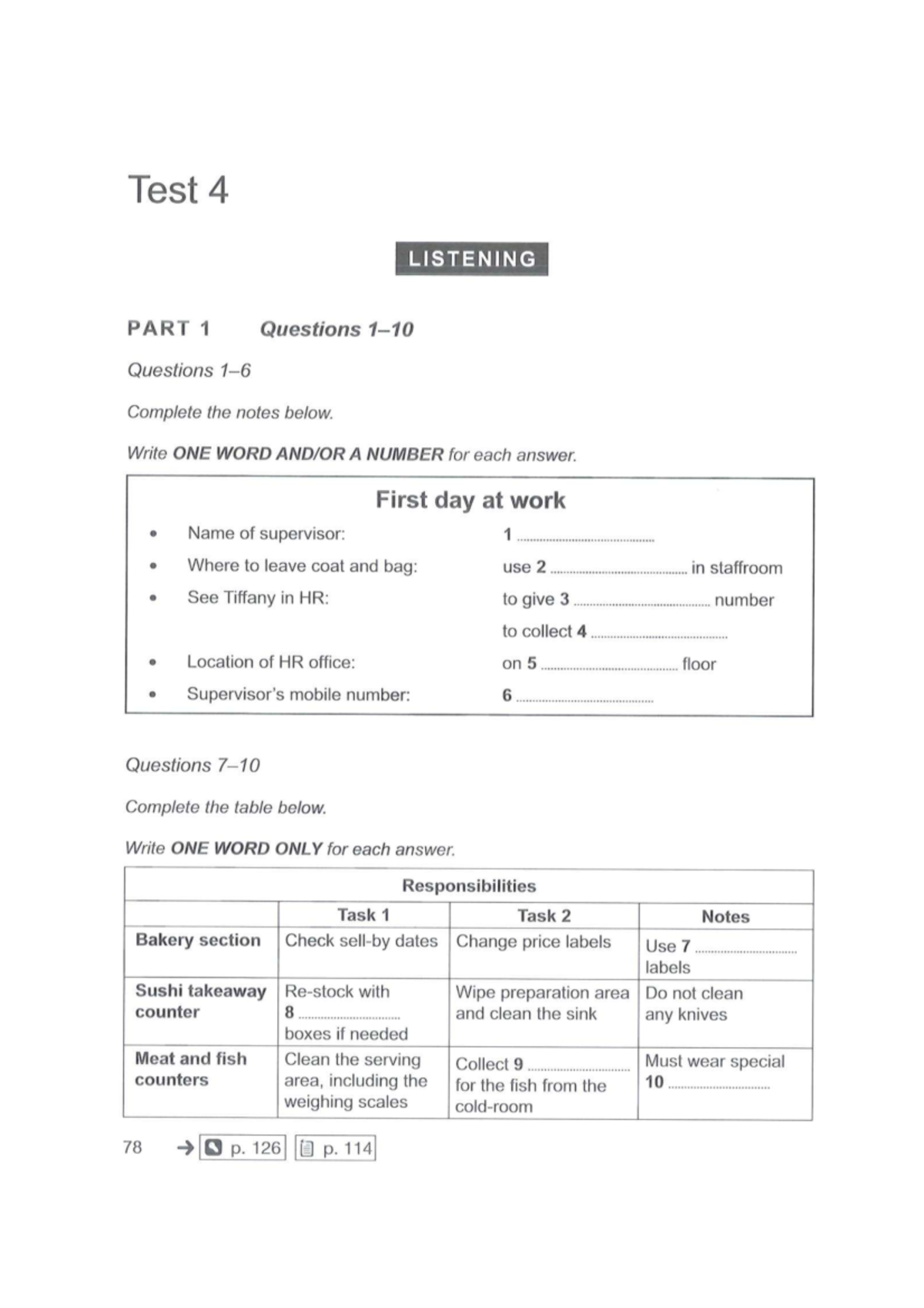 Test 4 Listening & Reading Questions - IELTS CAM 19 - Studocu