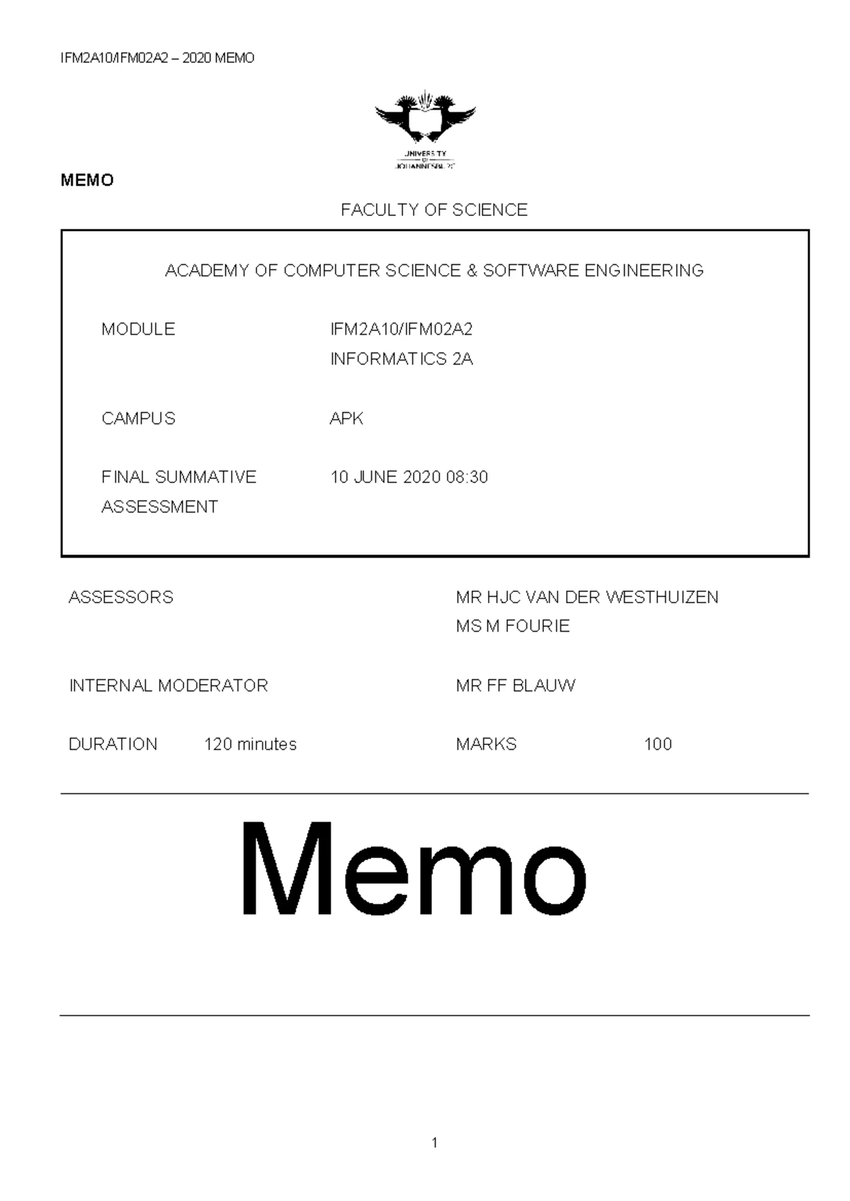 IFM02A2 (23) - Software Engineering Exam Paper 2023 - Studocu