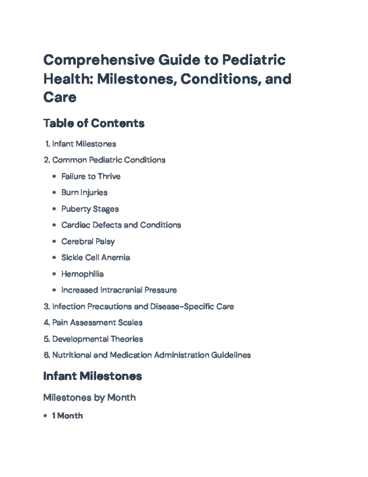 Comprehensive Pediatric Health Guide: Milestones, Conditions & Care ...