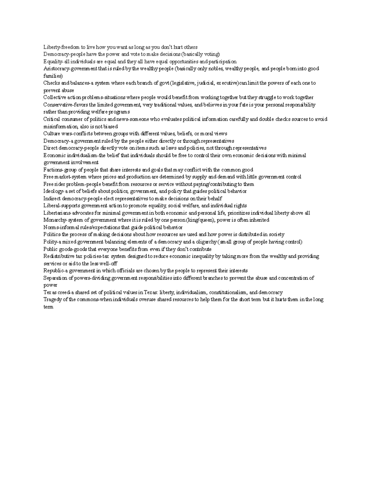 Political Concepts and Terms Overview: Key Definitions and Ideas - Studocu