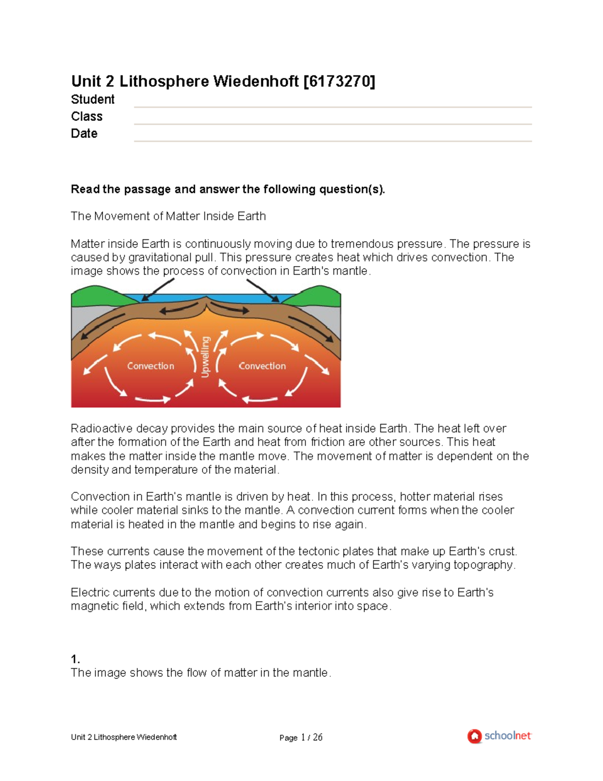 Unit 2: Lithosphere Concepts & Climate Impacts - Wiedenhoft 6173270 ...