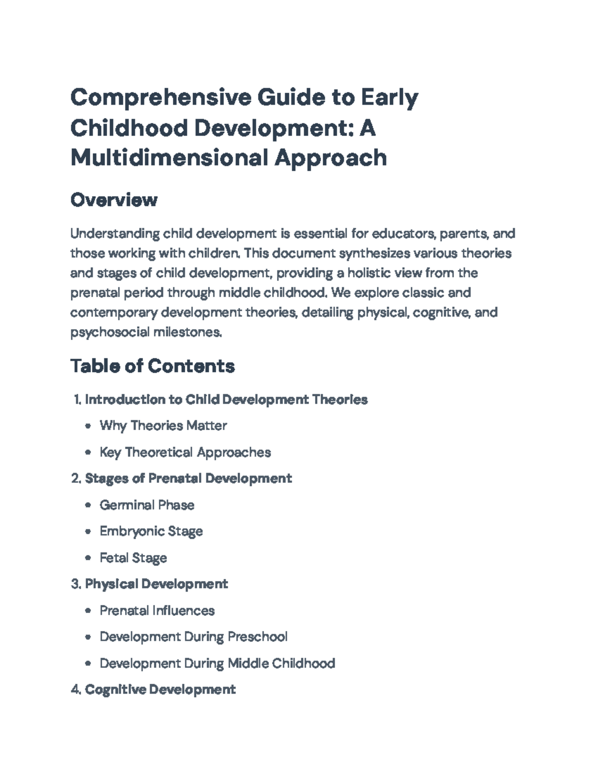 Comprehensive Guide to Early Childhood Development (EDU 101 ...
