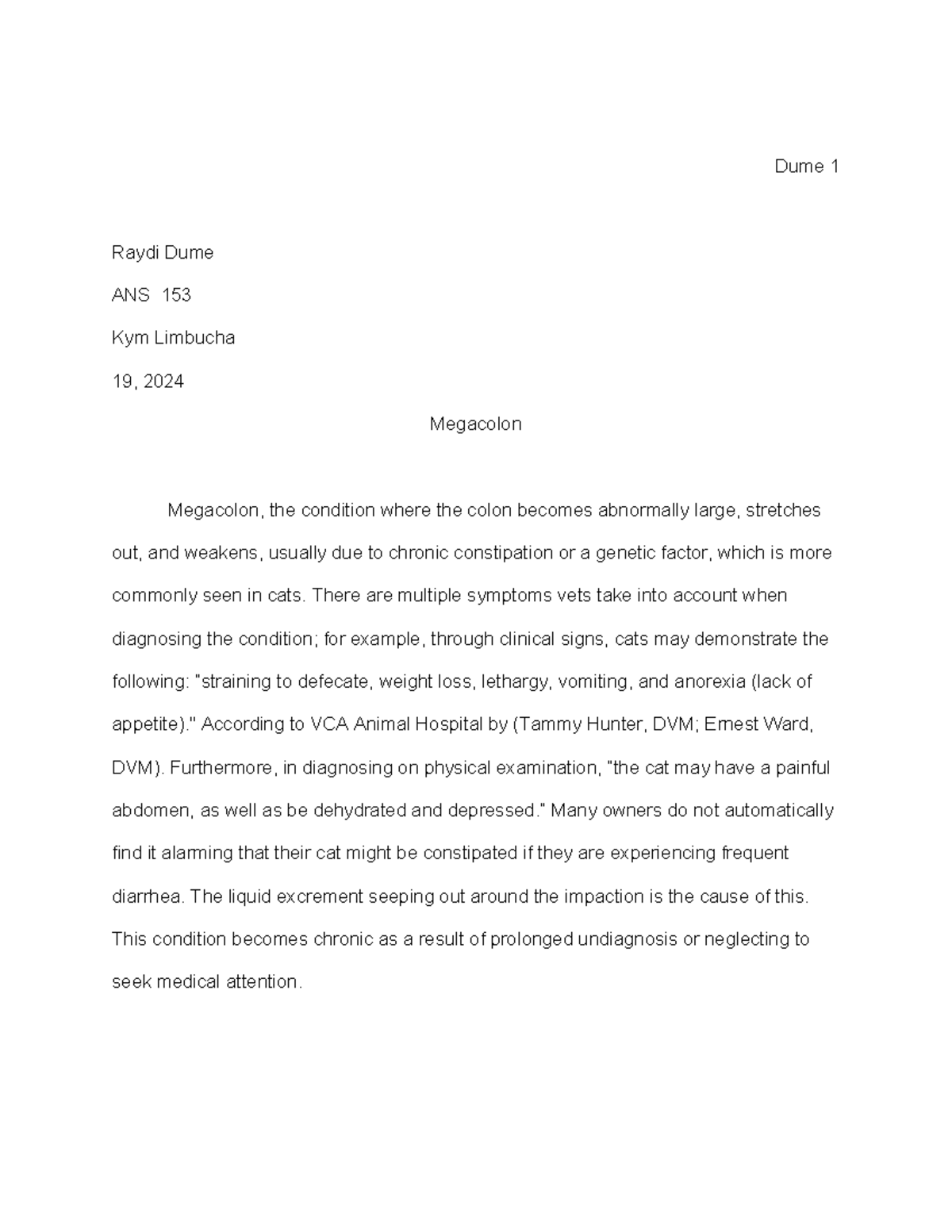 Veterinary Insights: Causes and Treatment of Feline Megacolon (ANS 153 ...