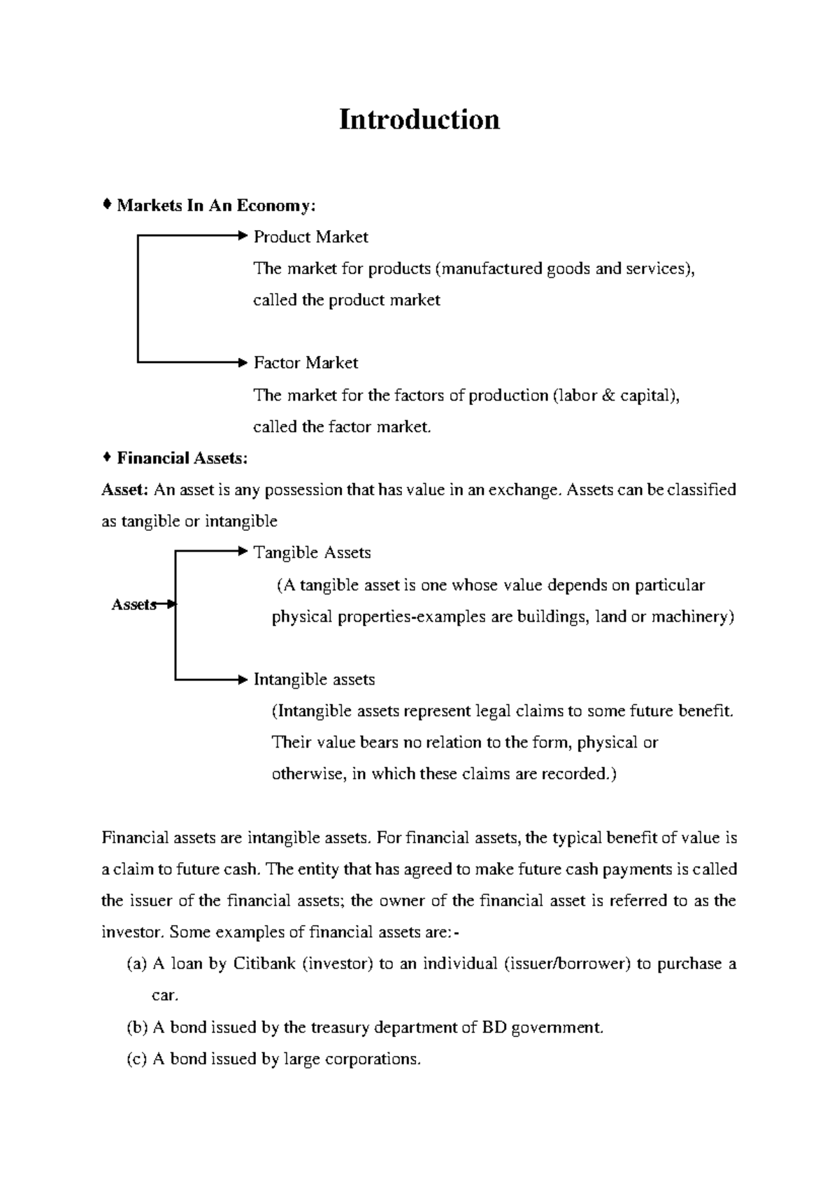 Financial Markets Overview: Key Concepts and Classifications - Studocu