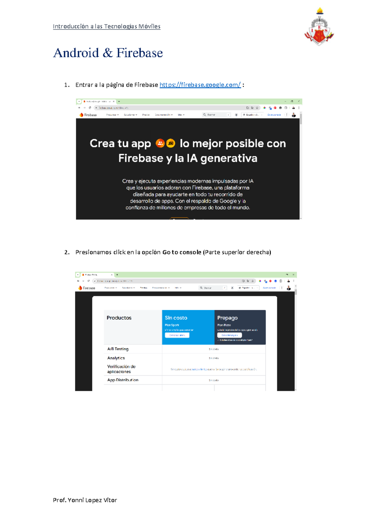 11 - Android & Firebase - Android & Firebase Entrar a la página de ...