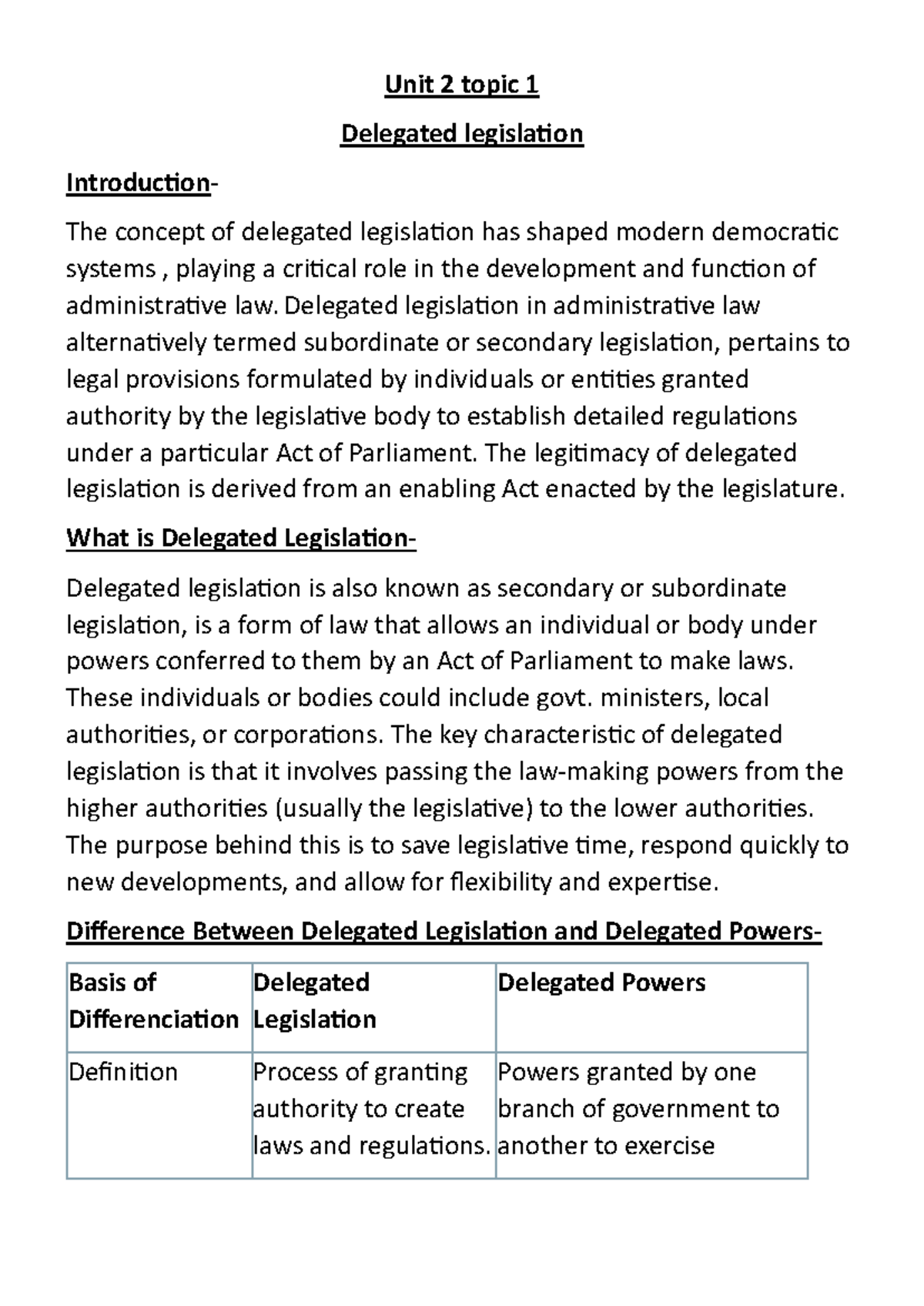 Delegated Legislation: Understanding Its Role in Administrative Law ...